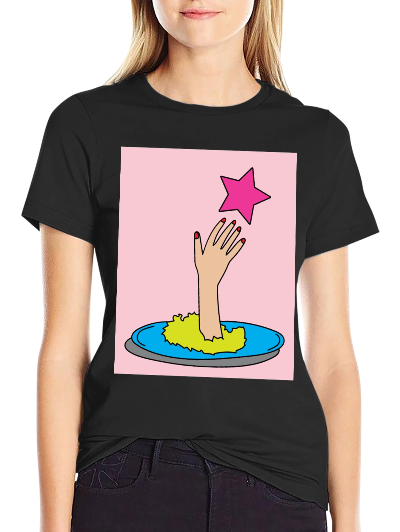 Star Hand T-Shirt - Quirky Graphic Tee
