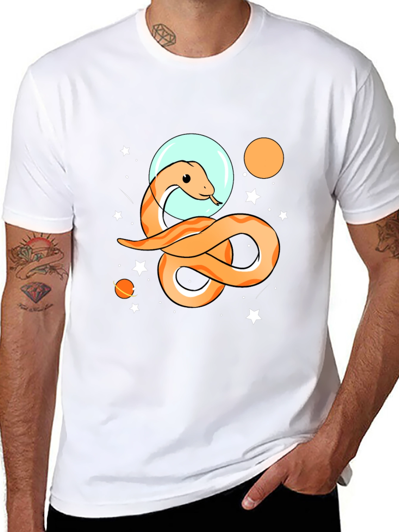 Cosmic Snake T-Shirt - Space Adventure Tee