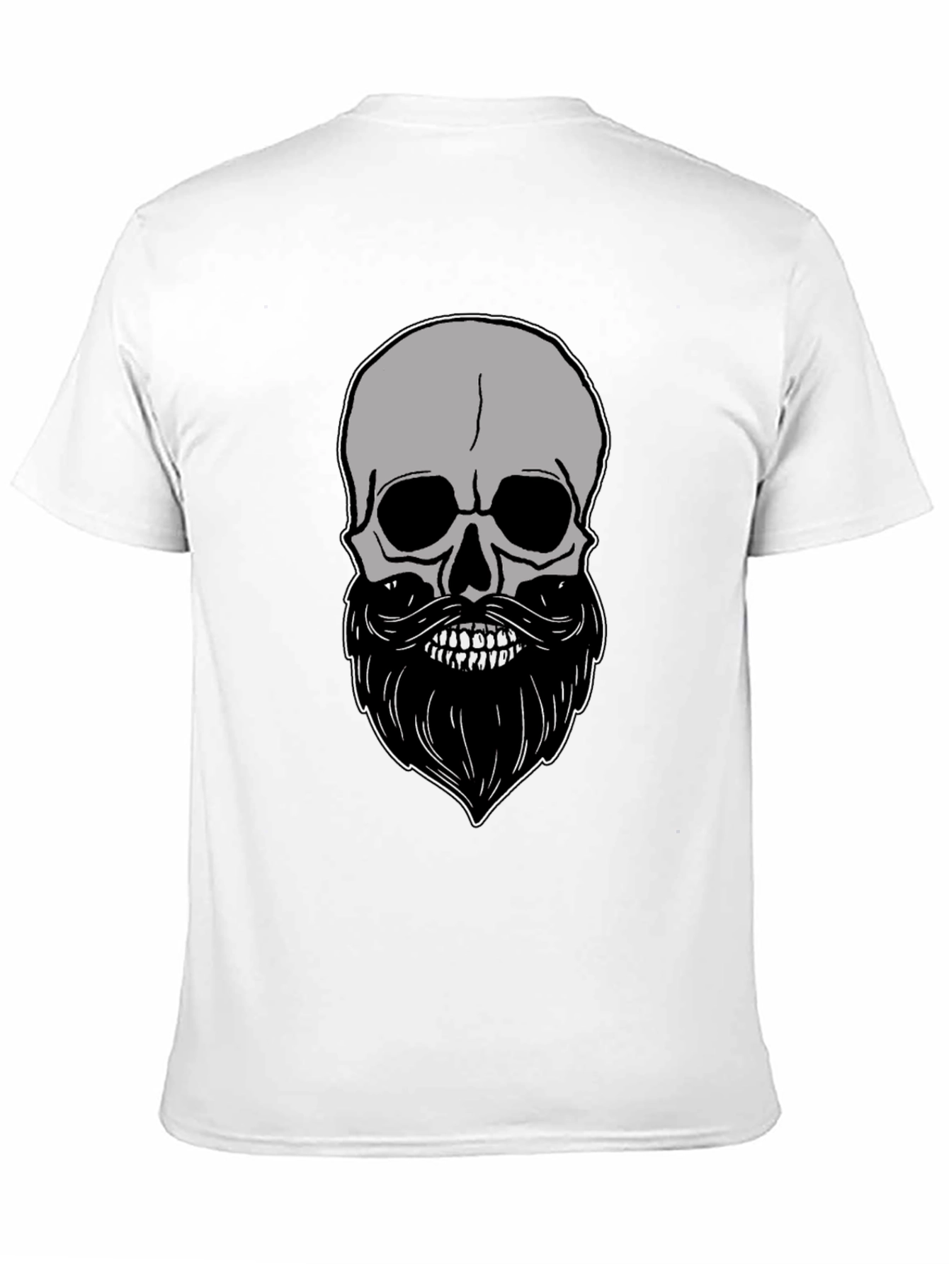 Skull & Beard Graphic Tee - Mens Black T-Shirt