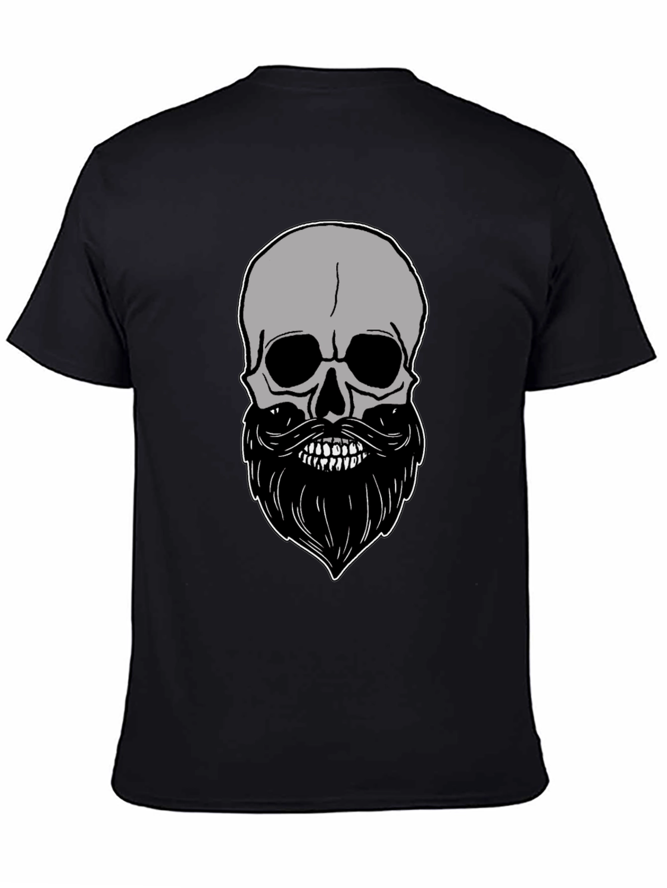 Skull & Beard Graphic Tee - Mens Black T-Shirt