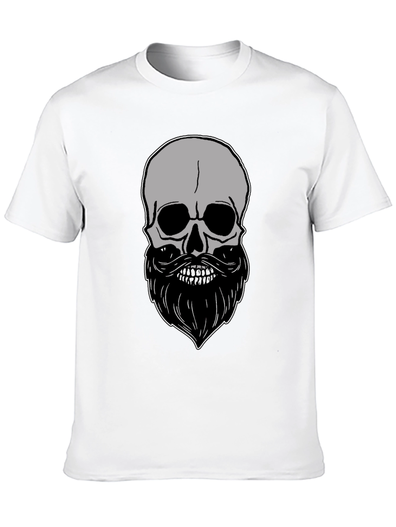 Skull & Beard Graphic Tee - Mens Black T-Shirt