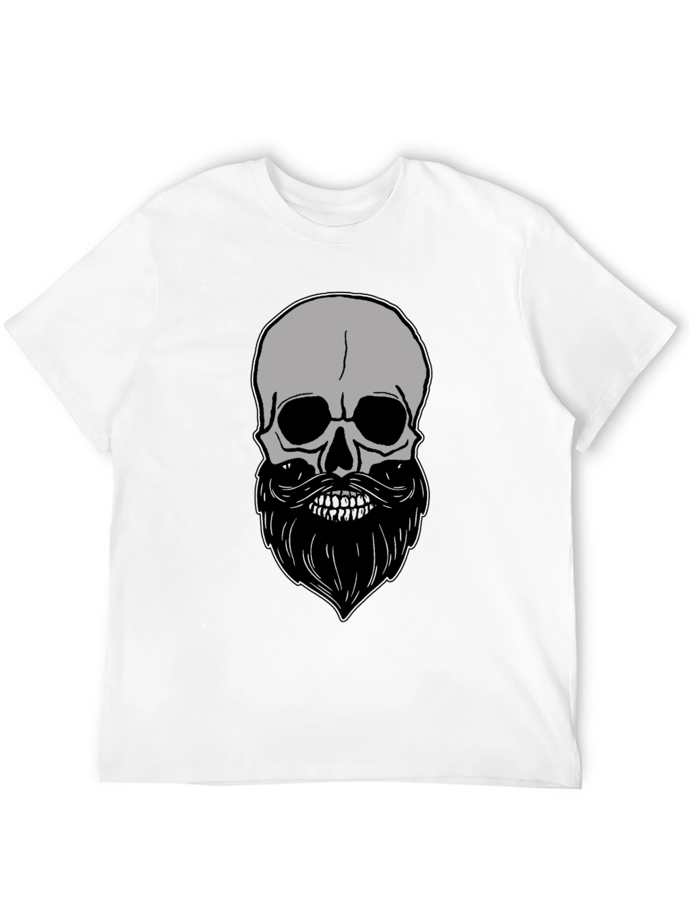 Skull & Beard Graphic Tee - Mens Black T-Shirt