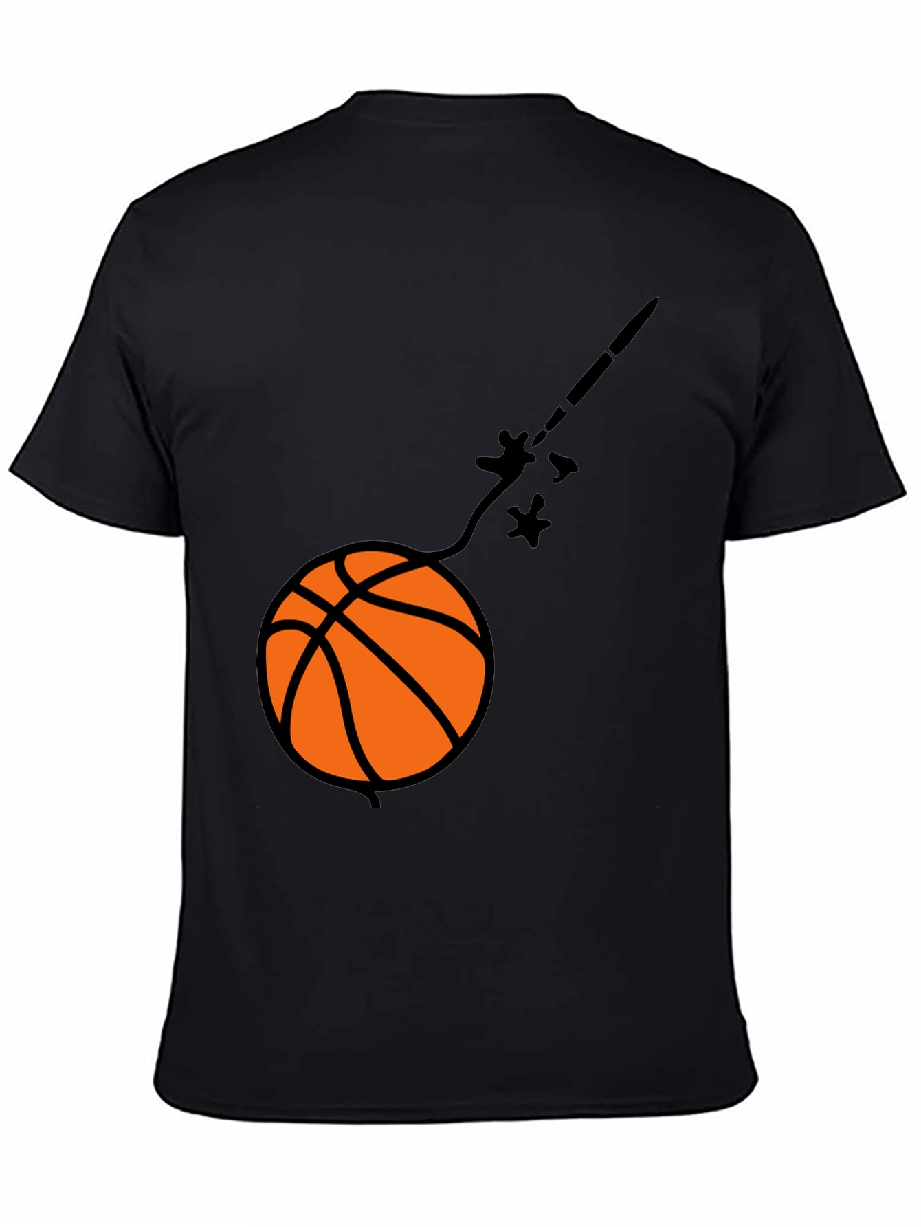 Black Basketball Comet Graphic Tee