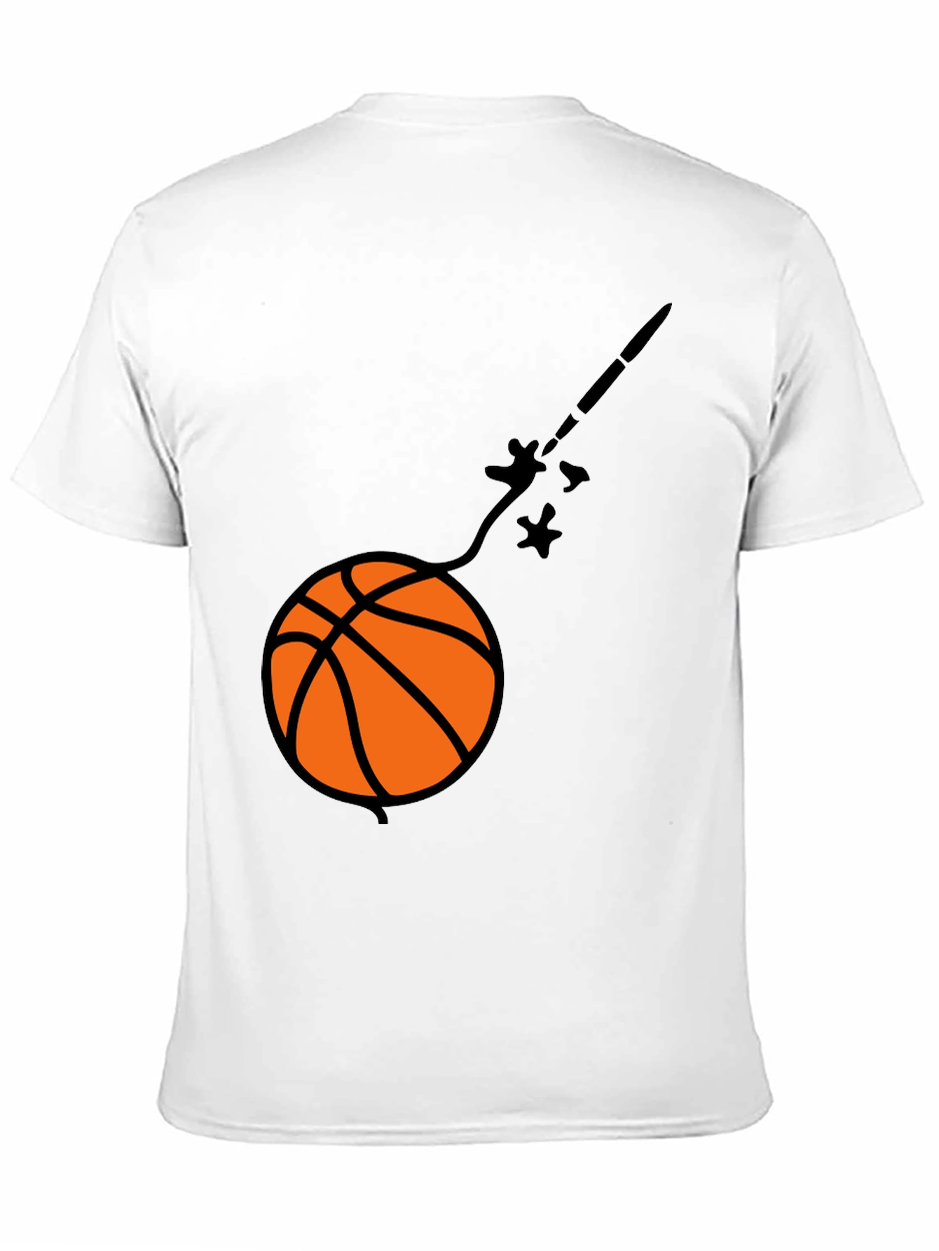 Black Basketball Comet Graphic Tee