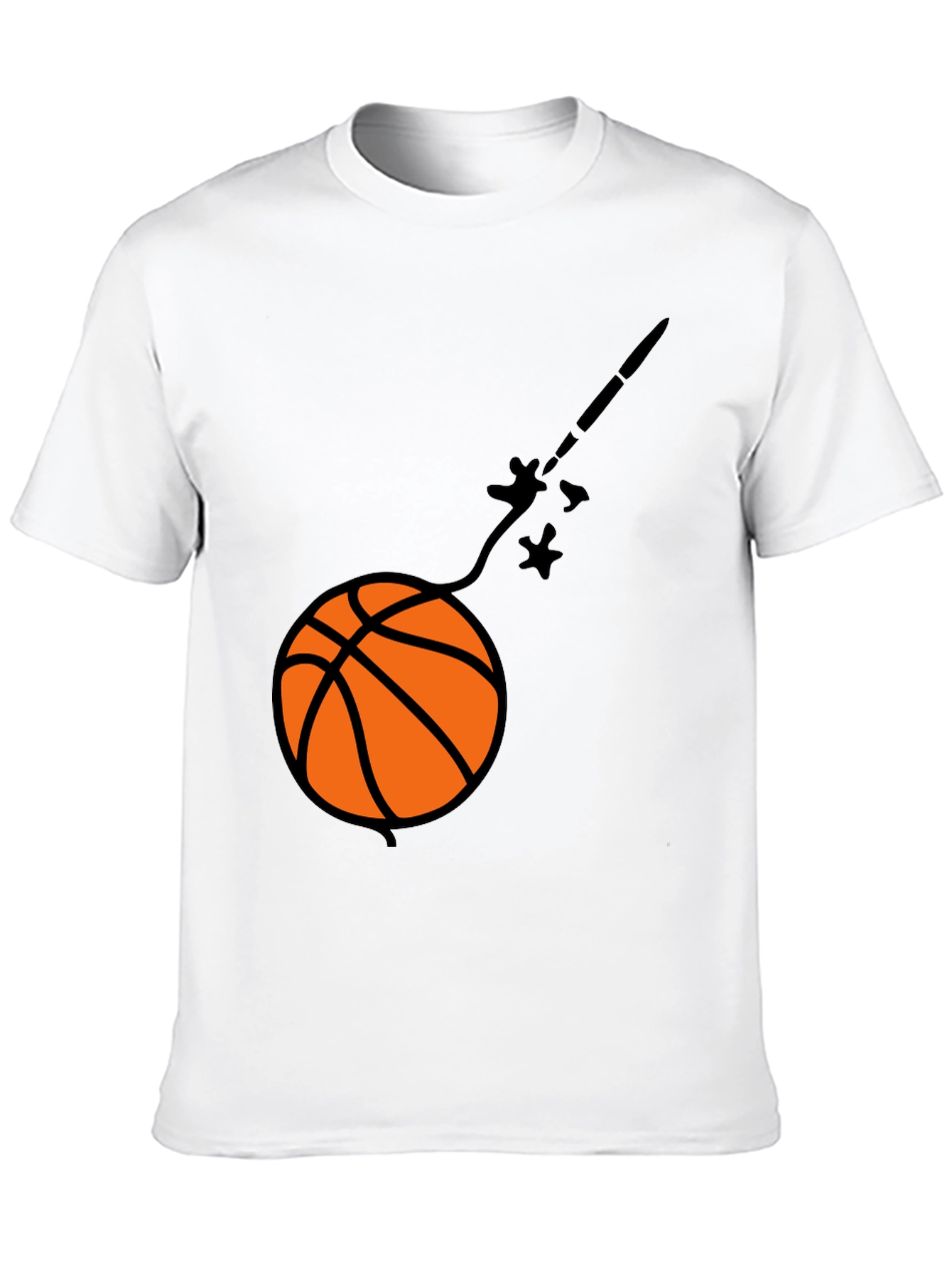 Black Basketball Comet Graphic Tee