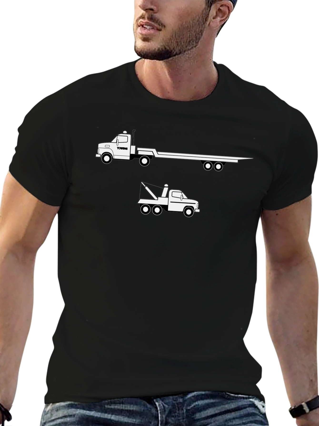 Trucking T-Shirt - Flatbed & Tow Truck Design