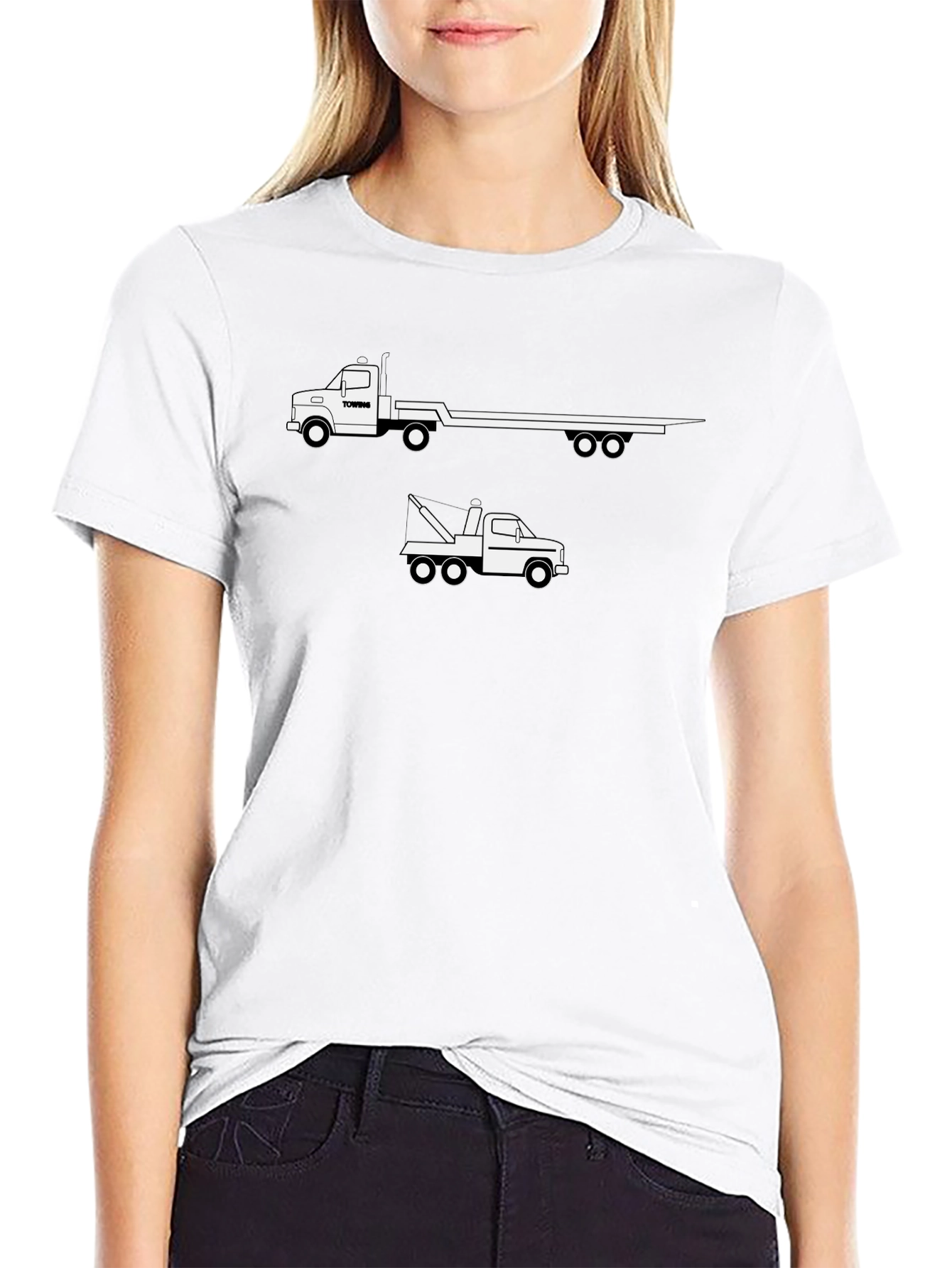 Trucking T-Shirt - Flatbed & Tow Truck Design