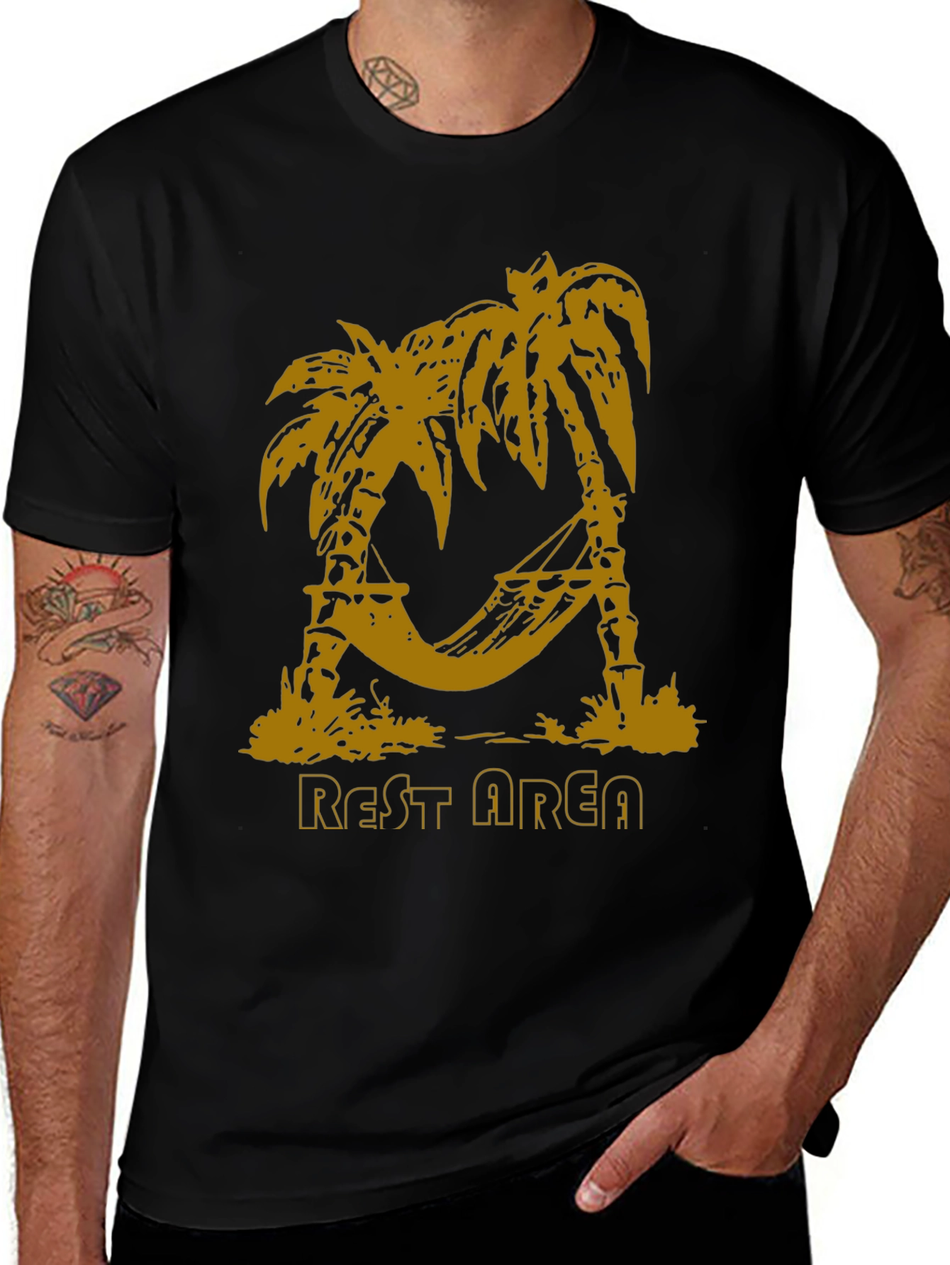 Relaxing Rest Area Palm Tree Graphic Tee
