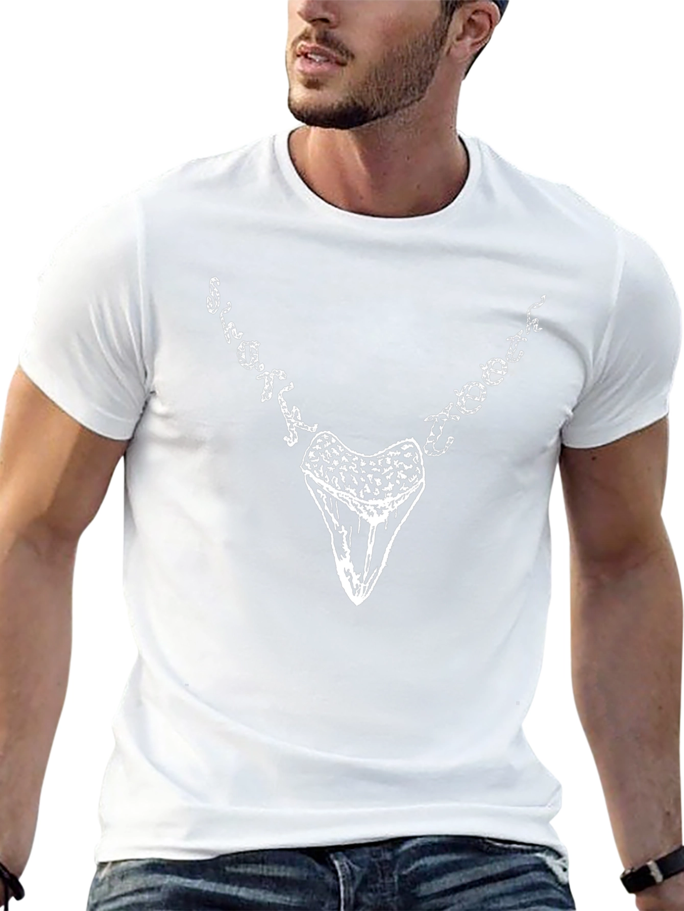 Shark Tooth Graphic Tee - Black
