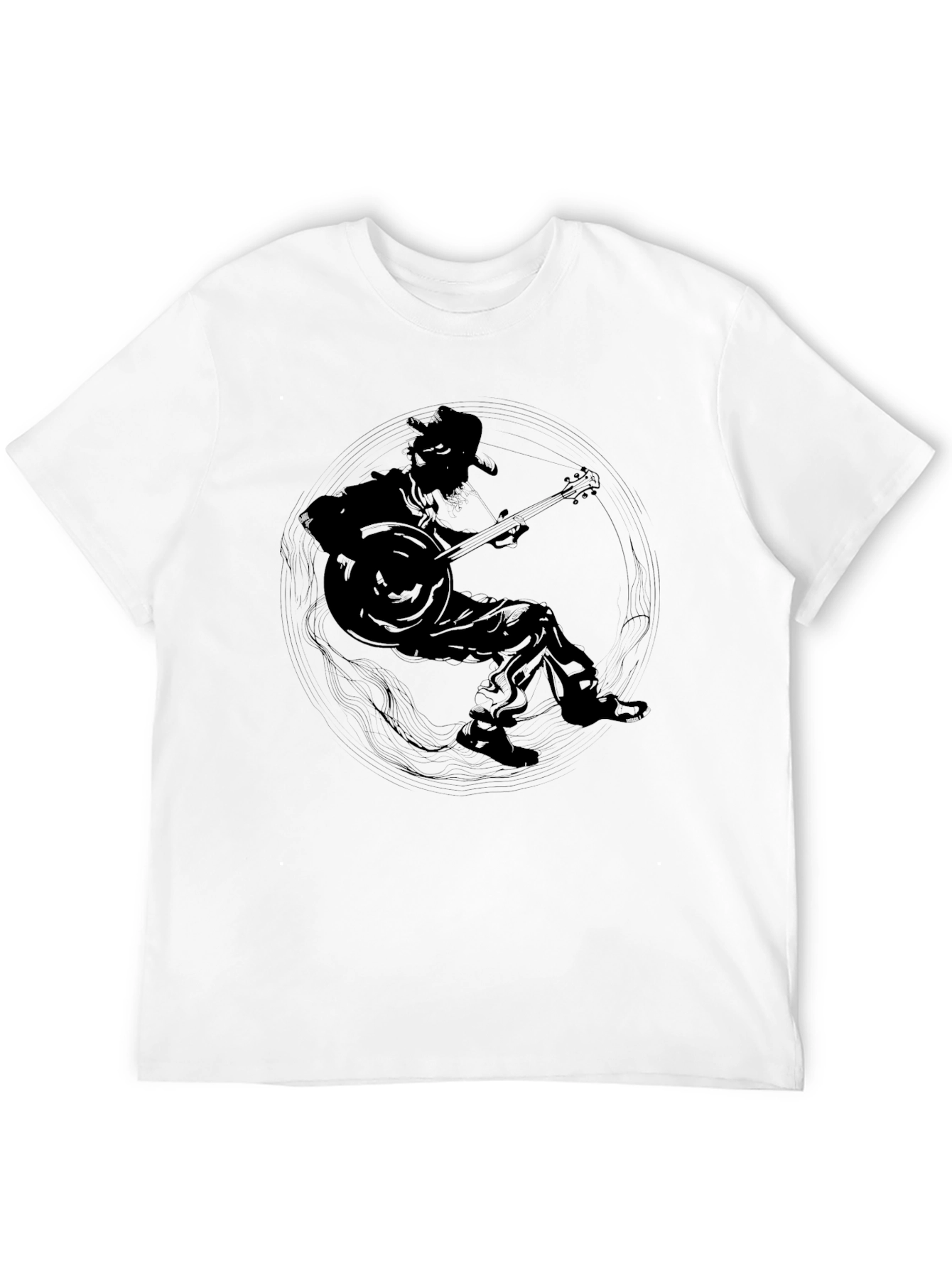Cool Musician Graphic Tee - Black