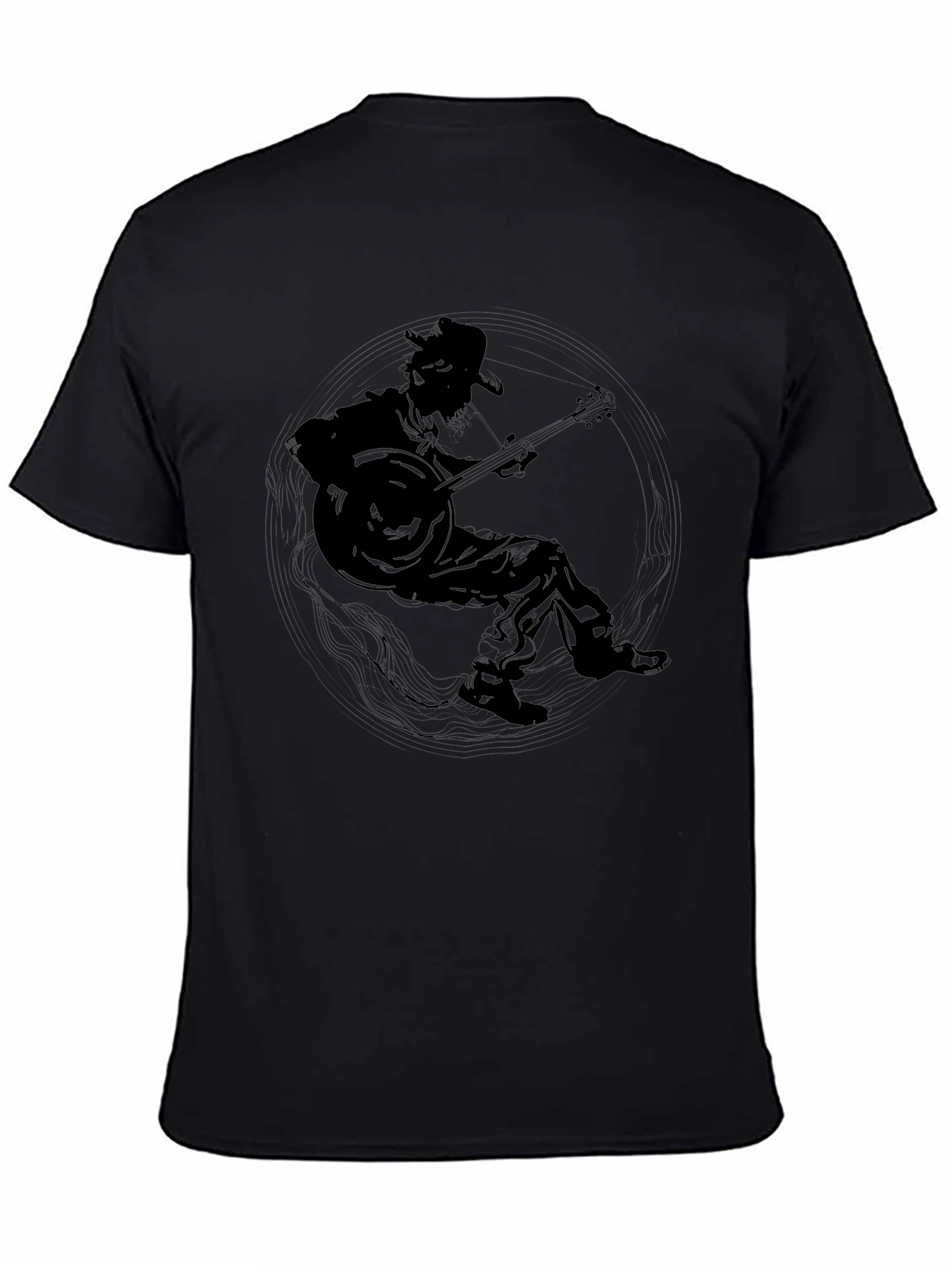 Cool Musician Graphic Tee - Black