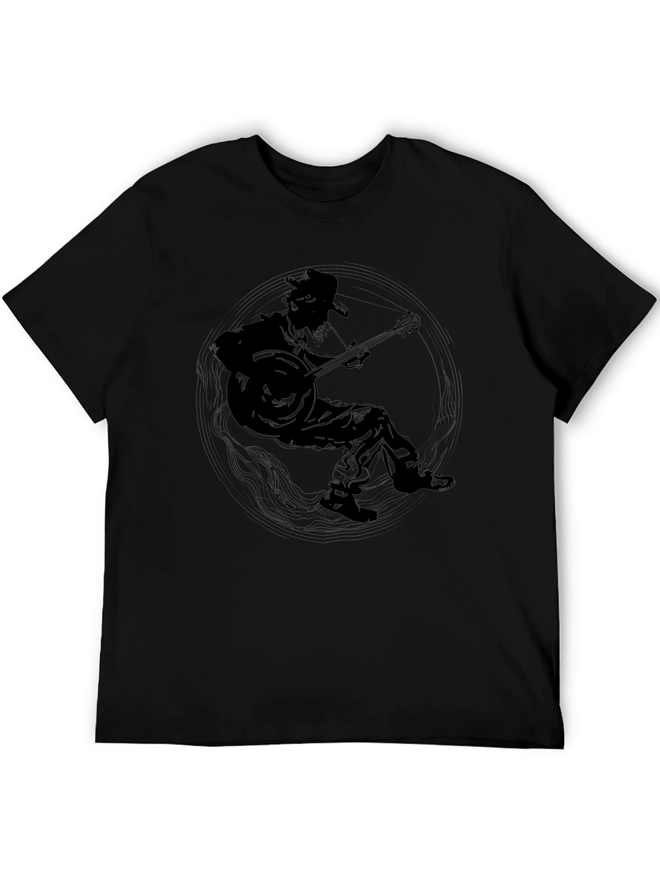 Cool Musician Graphic Tee - Black
