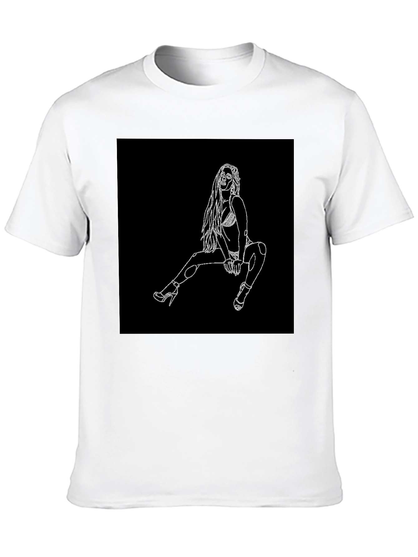 Black T-Shirt with Graphic Design
