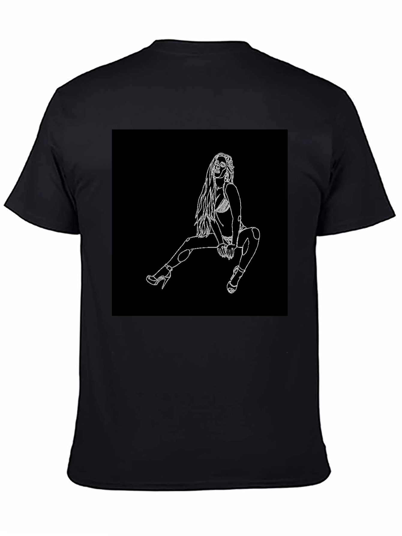 Black T-Shirt with Graphic Design