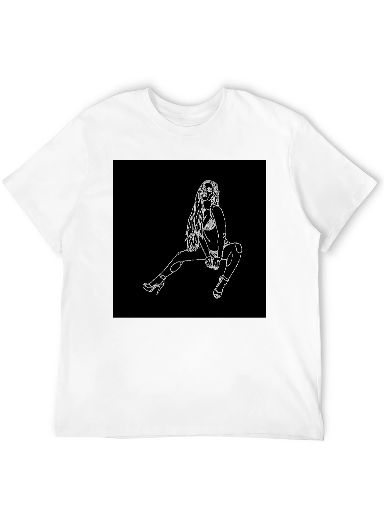 Black T-Shirt with Graphic Design