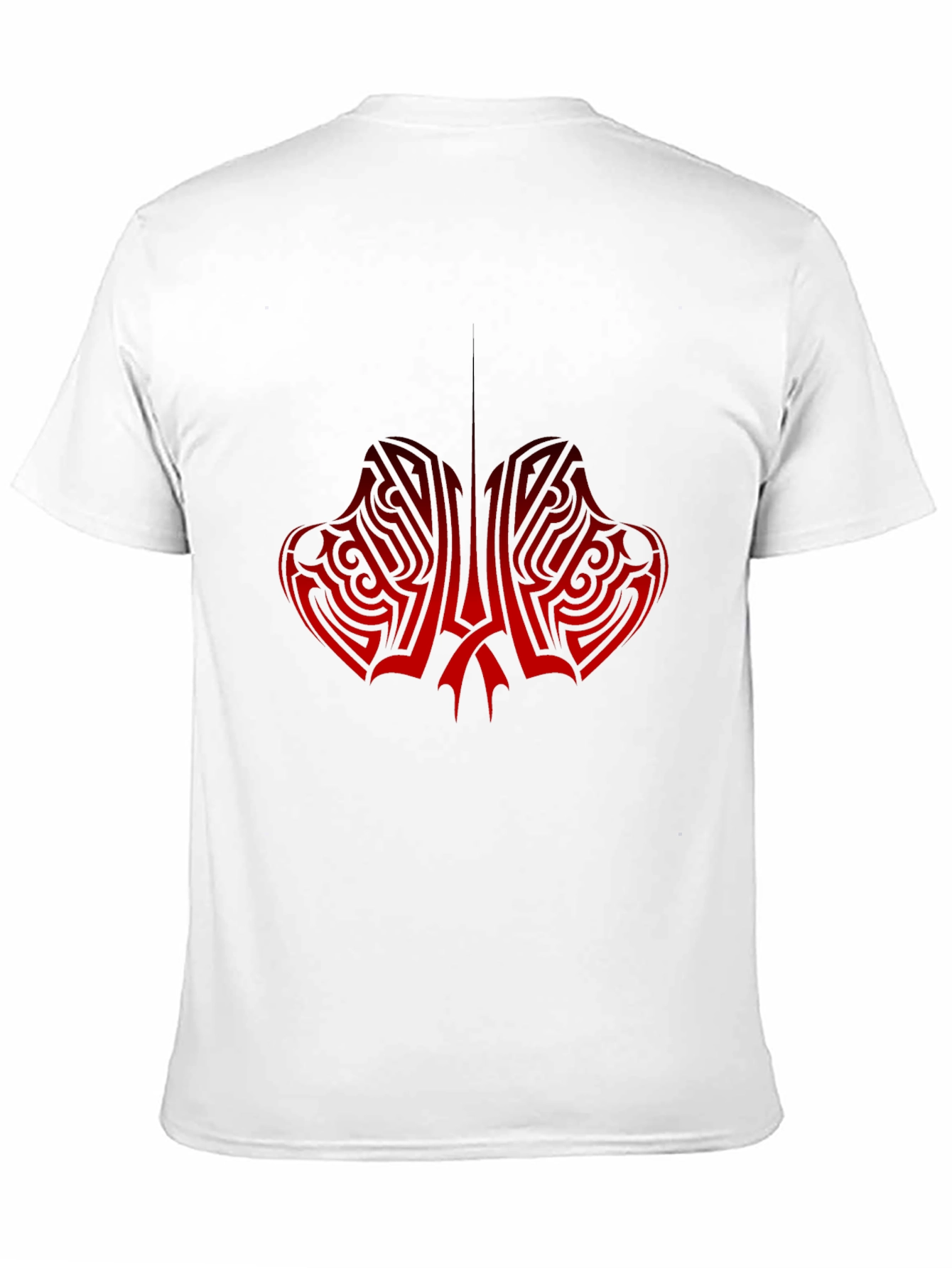 Tribal Red Graphic Black T-Shirt