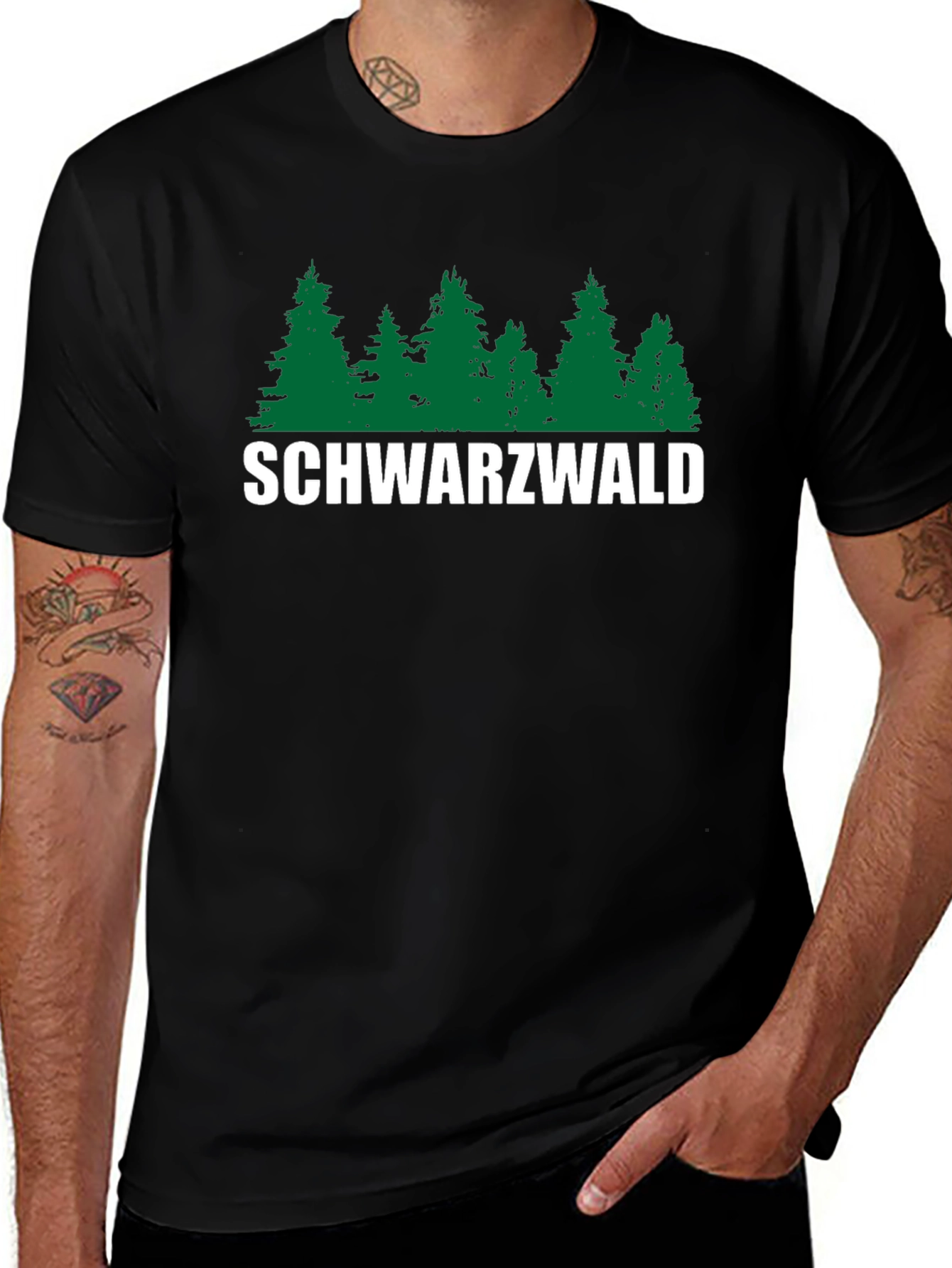 Schwarzwald Forest Tee - Black Graphic T-Shirt
