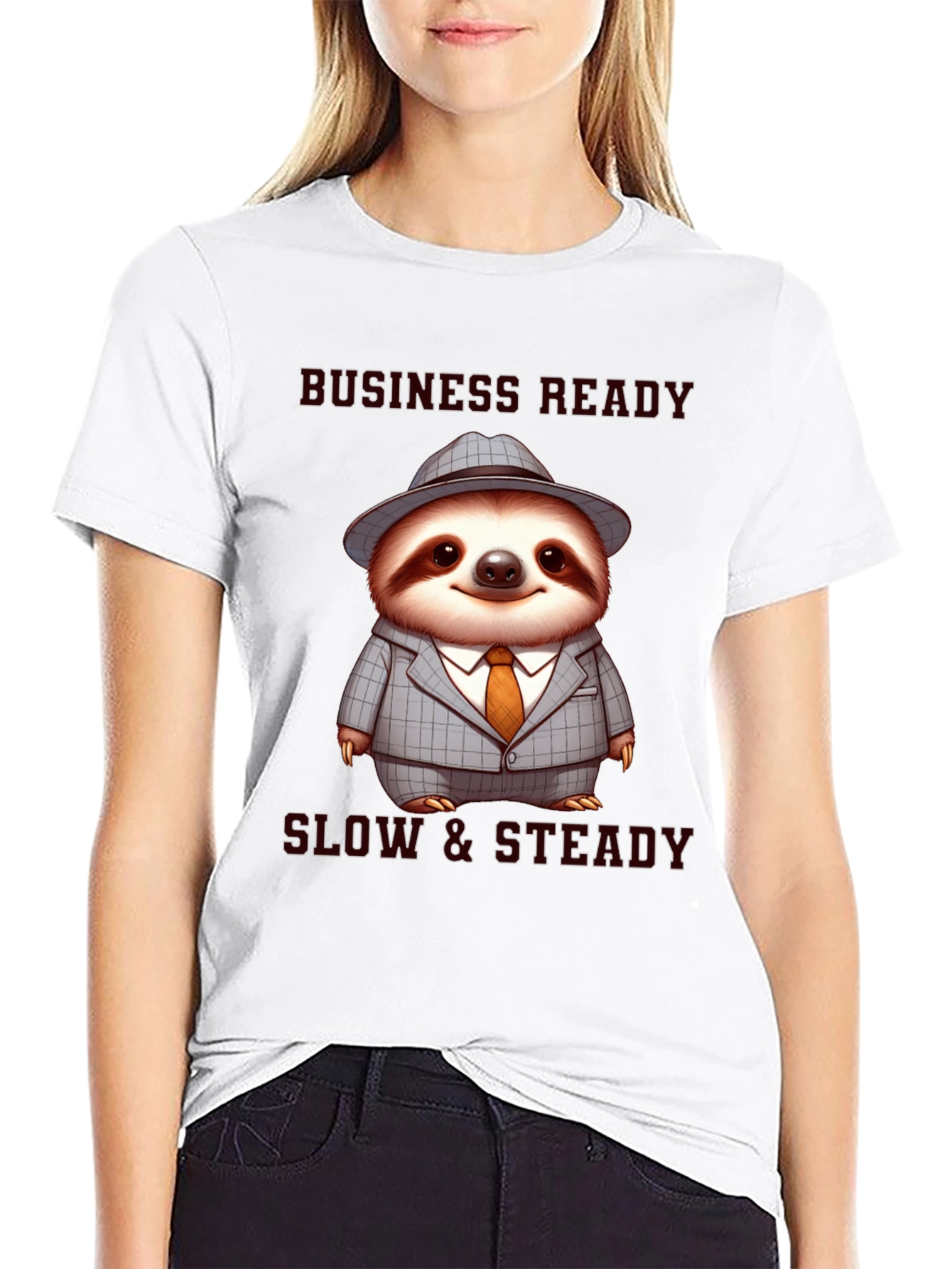Business Ready Sloth T-Shirt - Slow & Steady Wins!