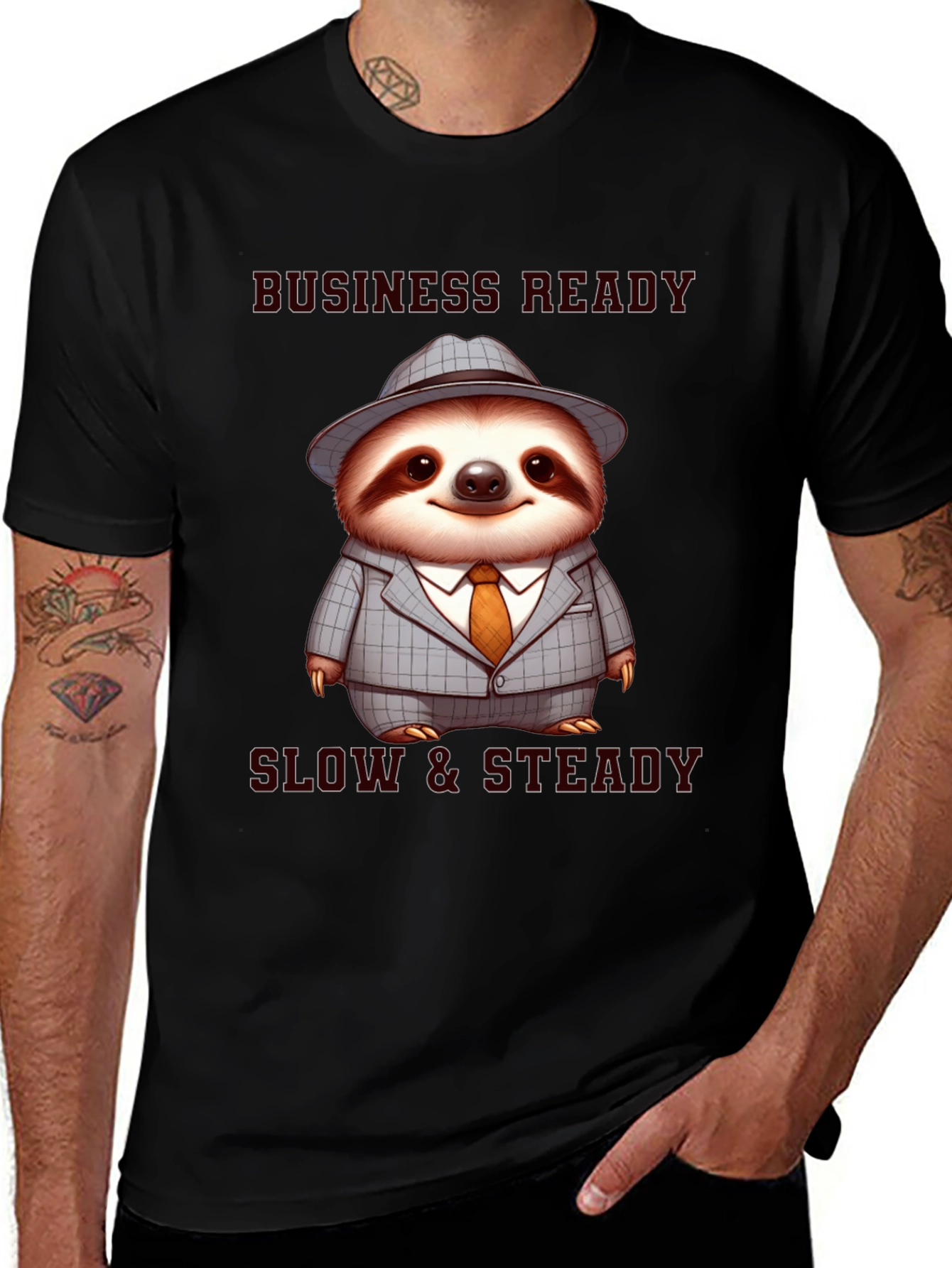 Business Ready Sloth T-Shirt - Slow & Steady Wins!