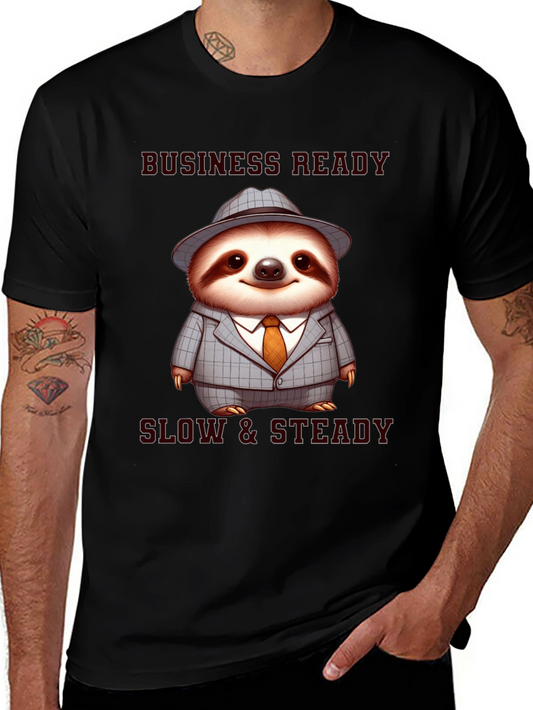 Business Ready Sloth T-Shirt - Slow & Steady Wins!