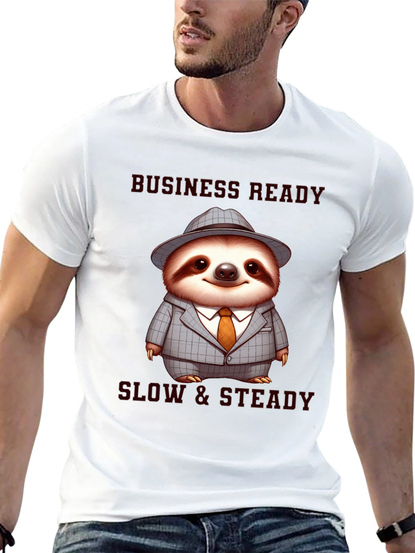 Business Ready Sloth T-Shirt - Slow & Steady Wins!