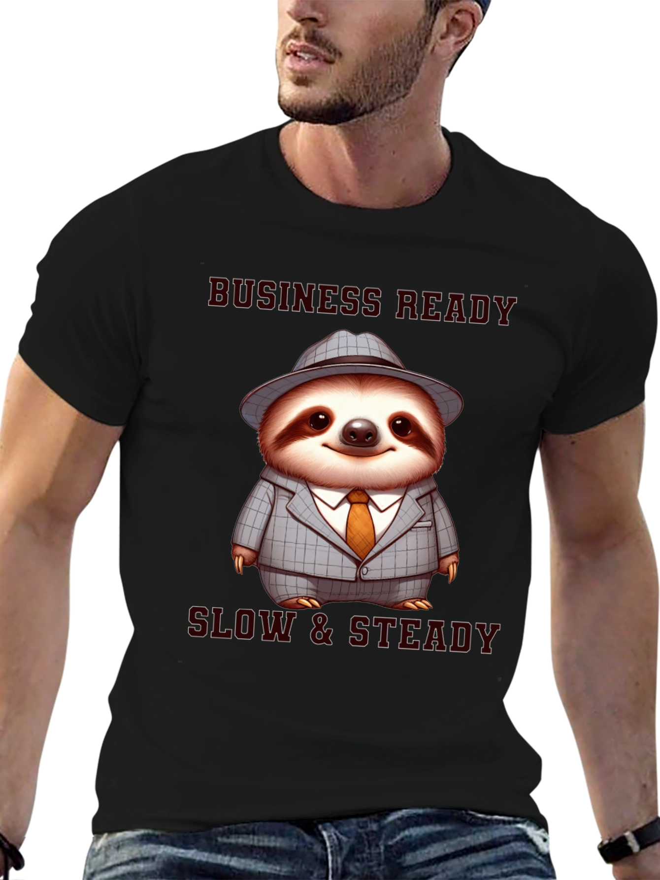 Business Ready Sloth T-Shirt - Slow & Steady Wins!