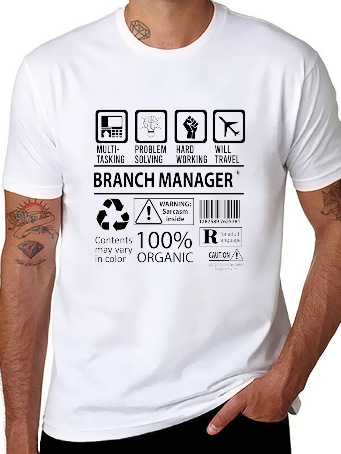 Branch Manager 100% Organic Sarcasm T-Shirt
