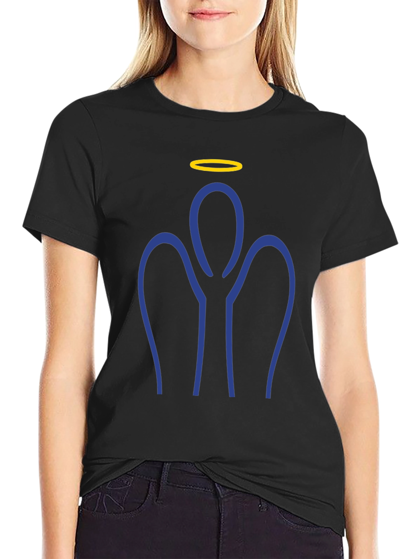 Angel Outline Graphic Tee - Stylish & Unique!