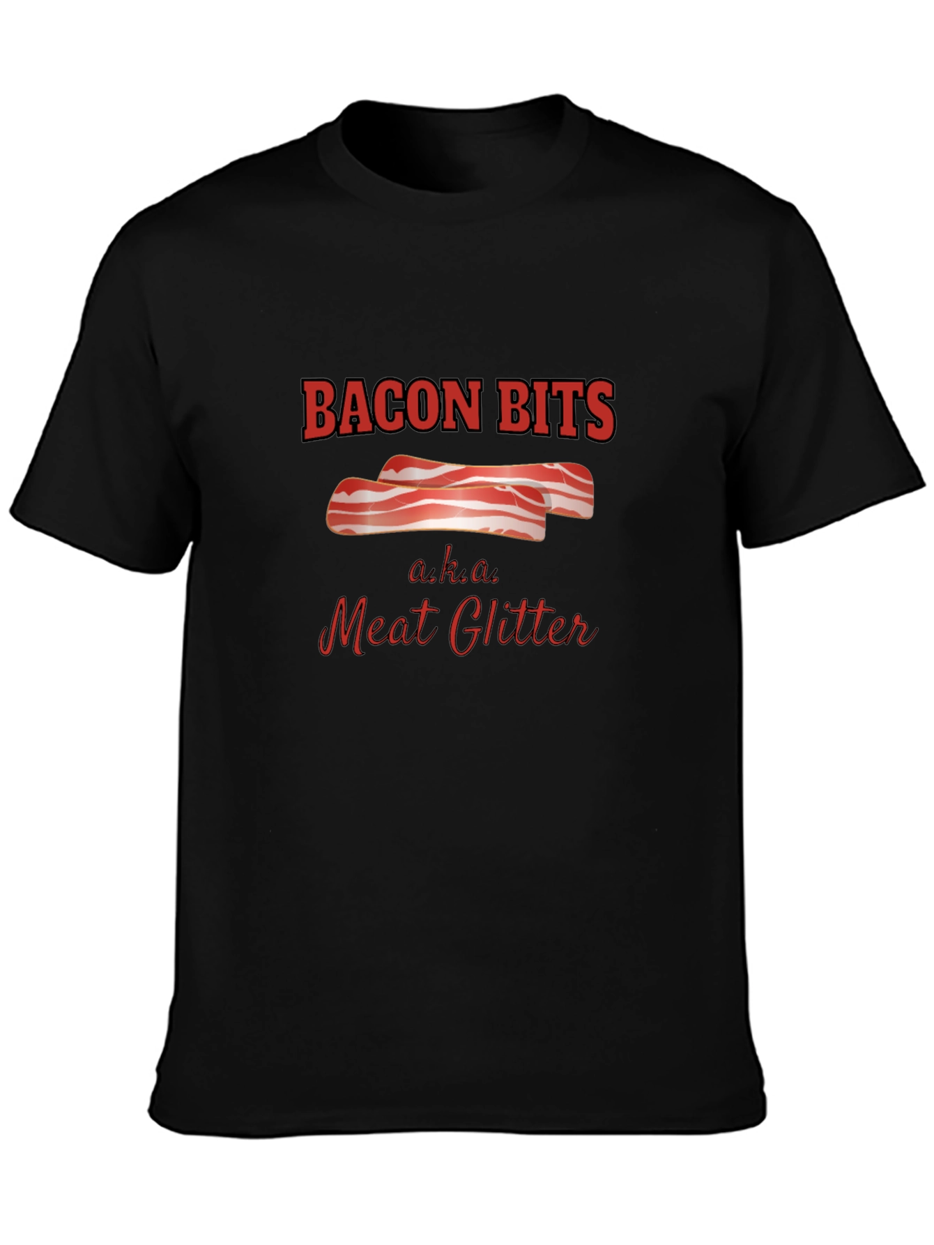 Bacon Bits Meat Glitter Graphic Tee
