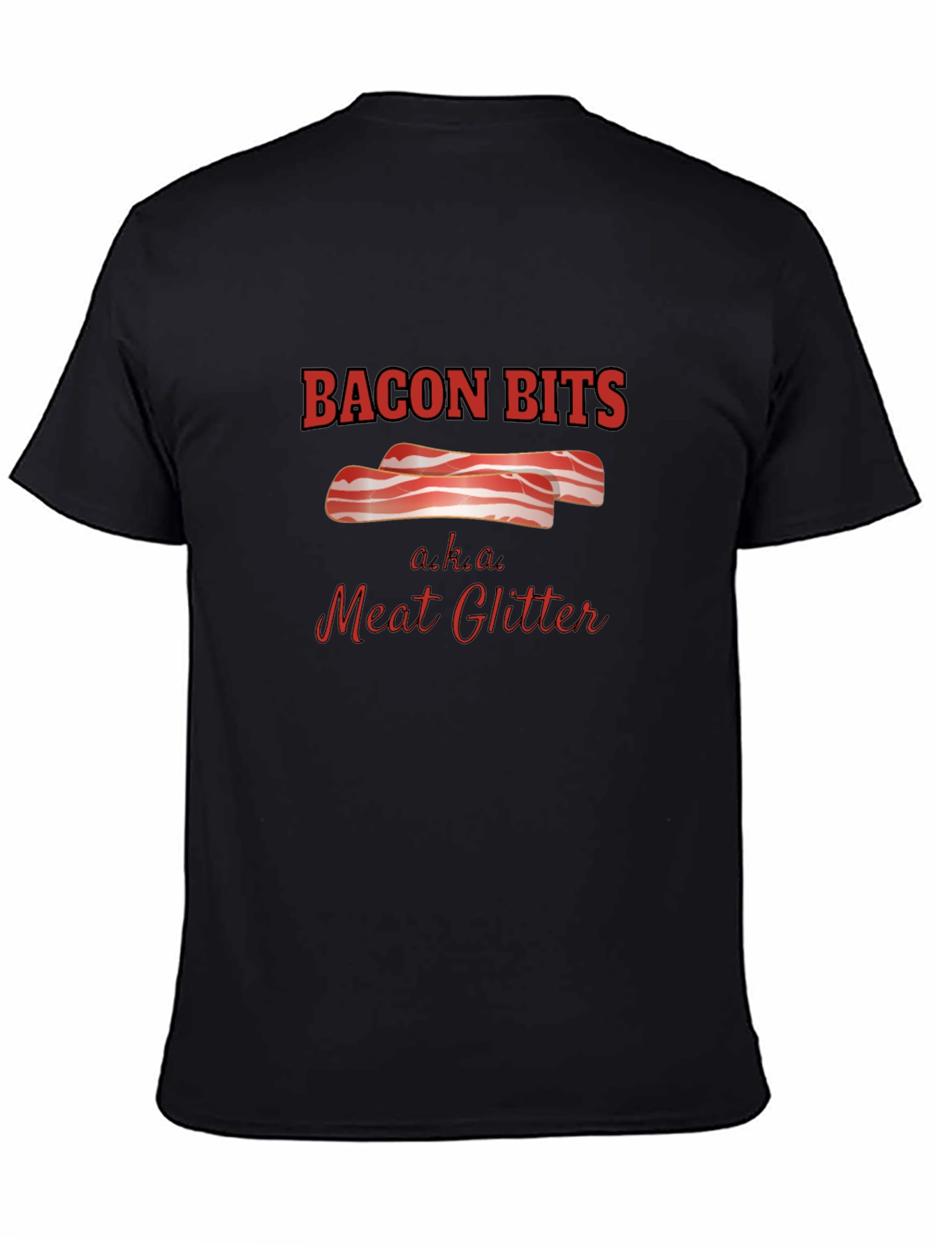 Bacon Bits Meat Glitter Graphic Tee