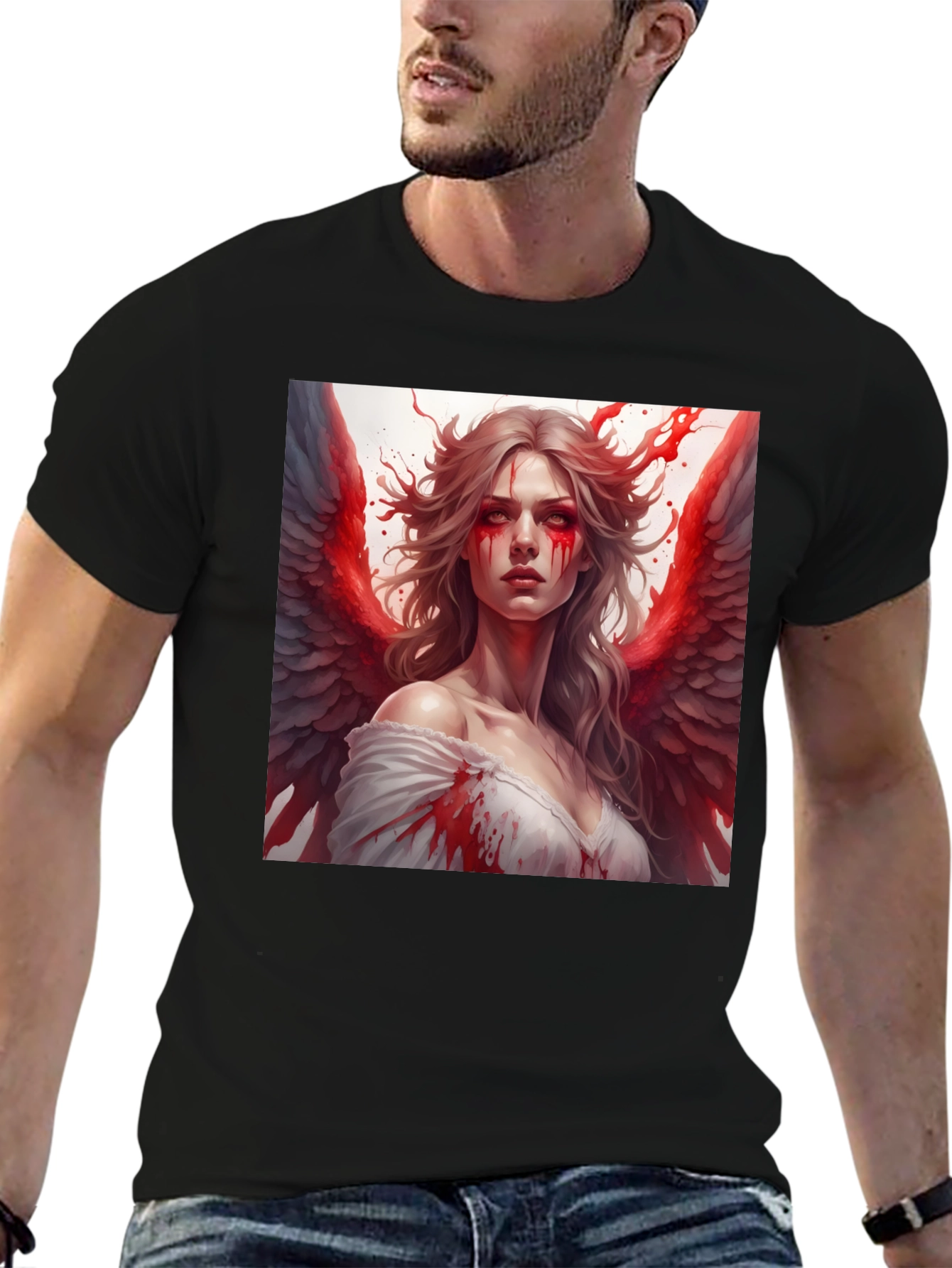 Bloody Angel Graphic T-Shirt - Black