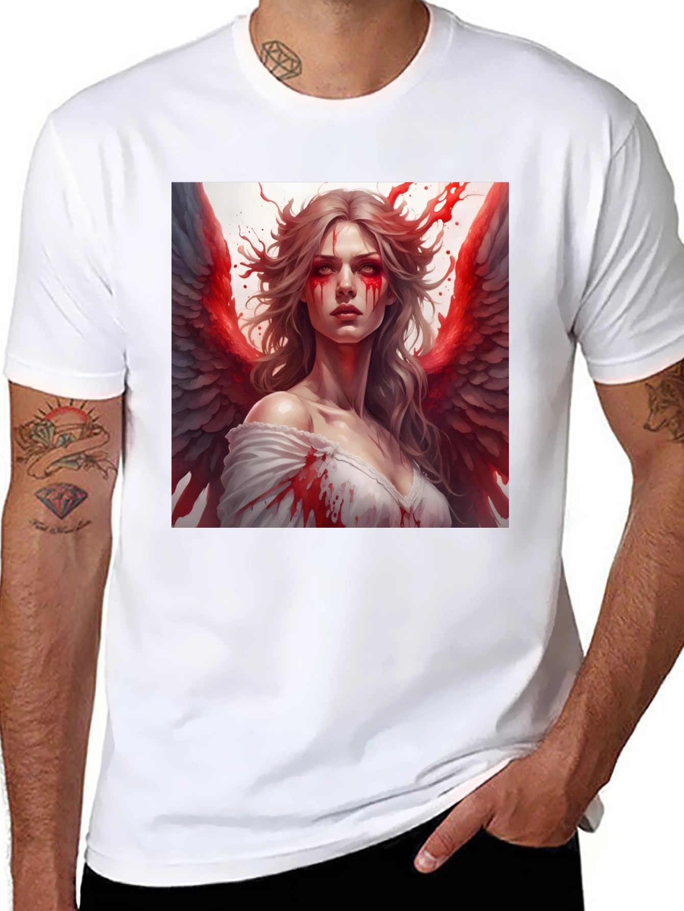 Bloody Angel Graphic T-Shirt - Black