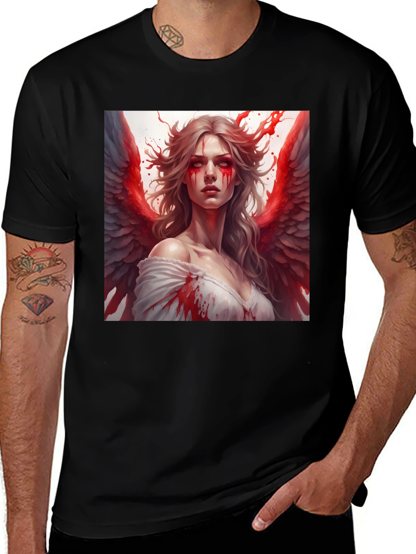 Bloody Angel Graphic T-Shirt - Black