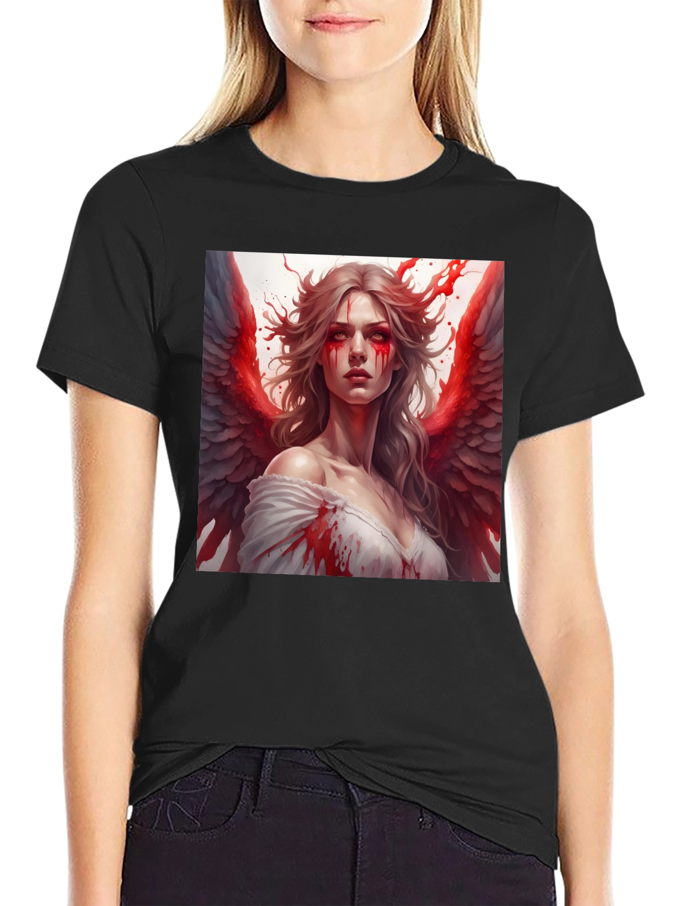 Bloody Angel Graphic T-Shirt - Black