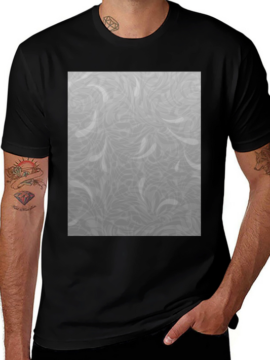 Stylish Black T-Shirt with Grey Pattern