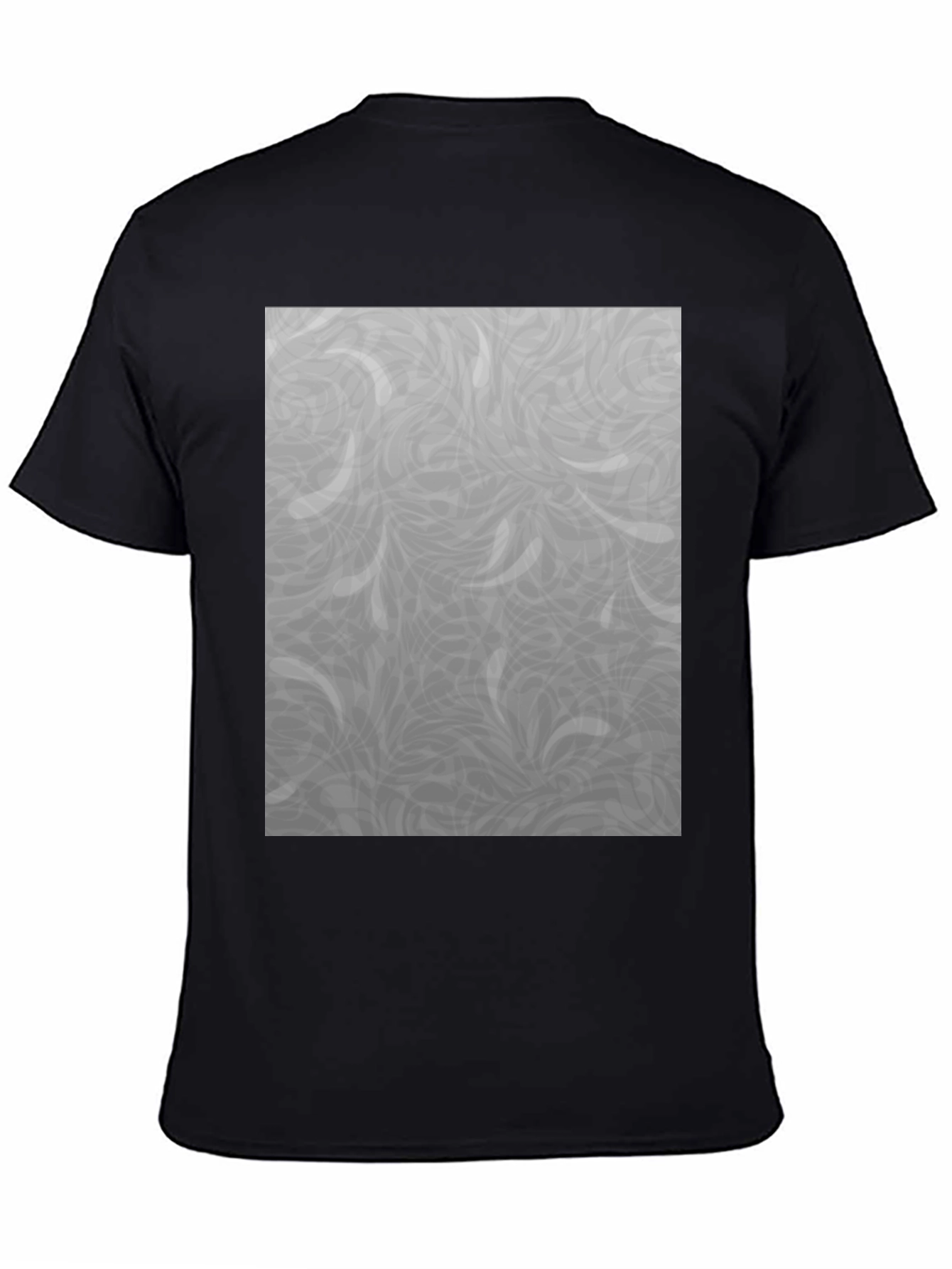 Stylish Black T-Shirt with Grey Pattern