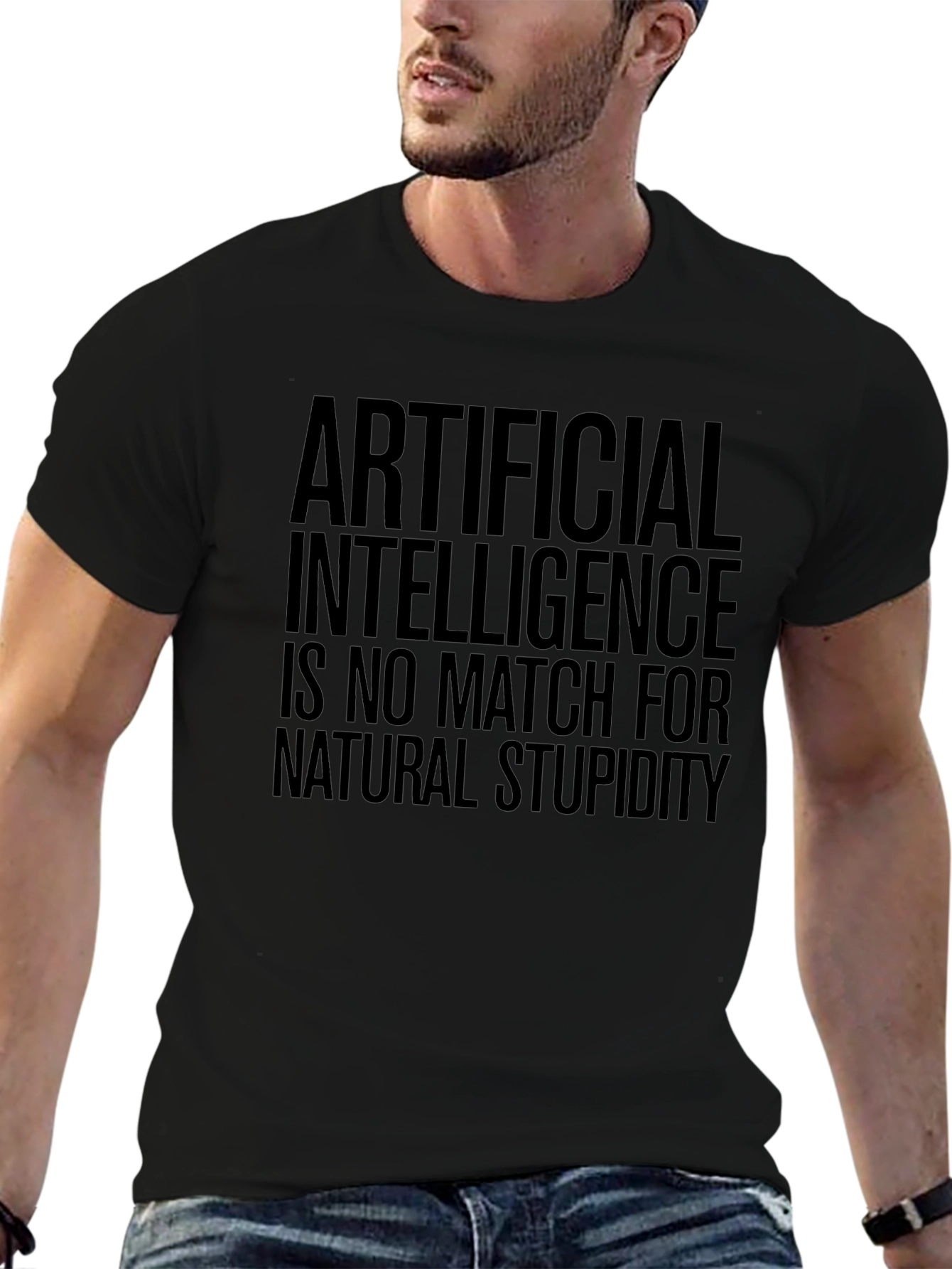 Artificial Intelligence vs Natural Stupidity T-Shirt