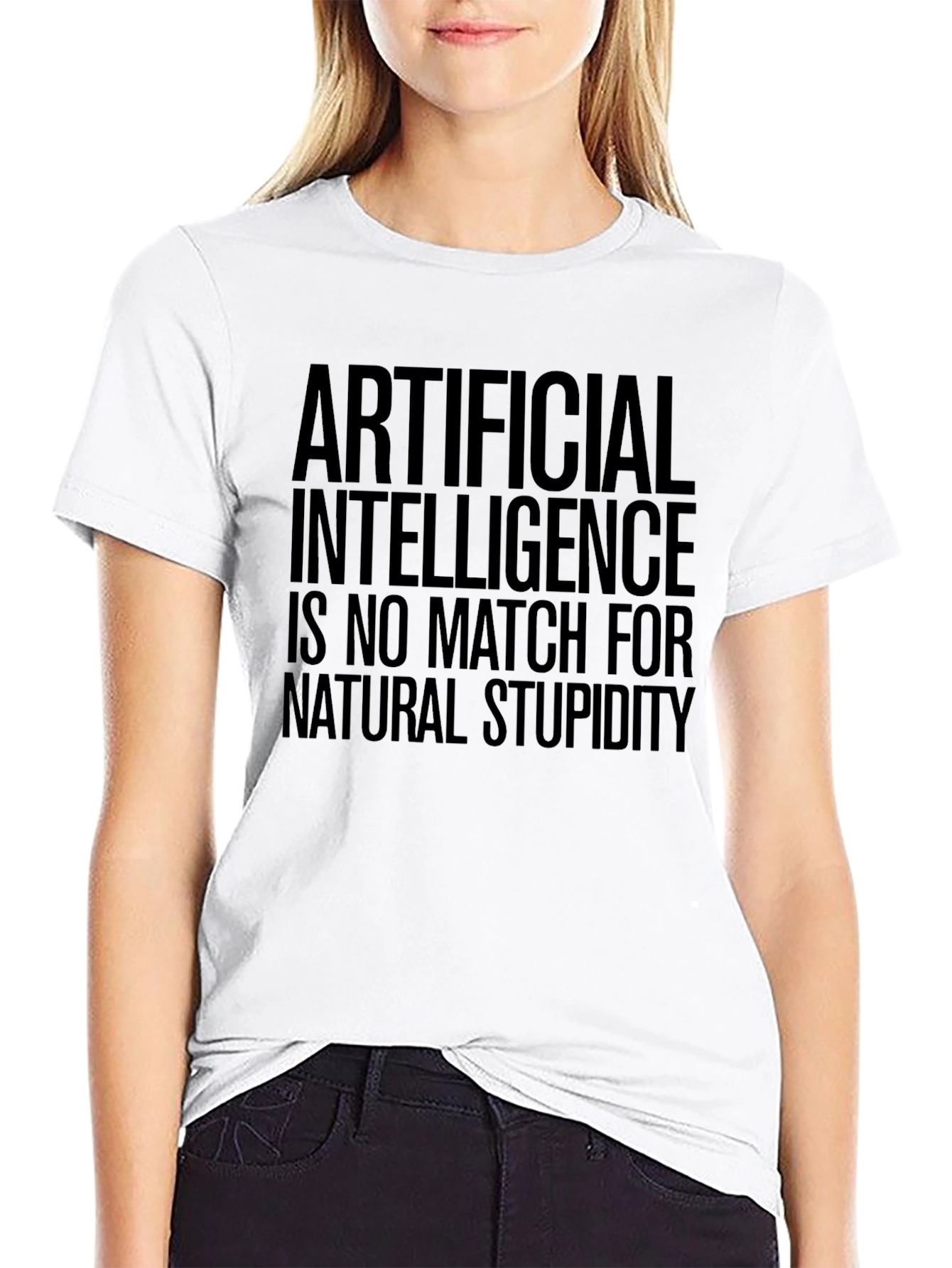 Artificial Intelligence vs Natural Stupidity T-Shirt