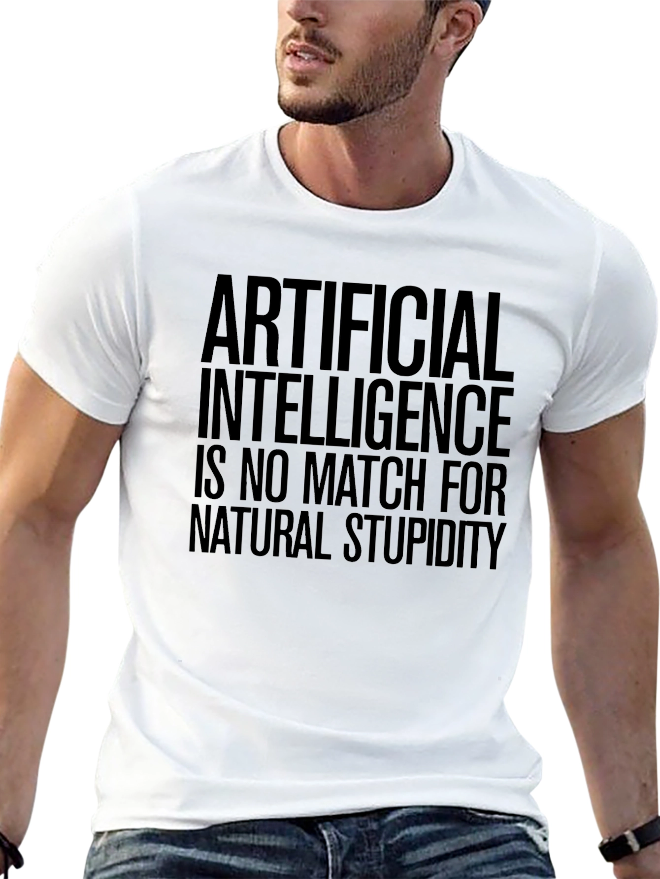 Artificial Intelligence vs Natural Stupidity T-Shirt