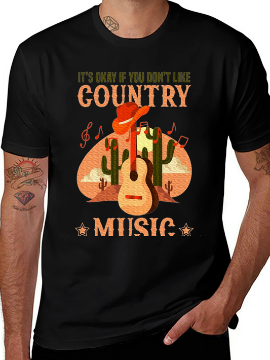 Country Music T-Shirt Guitar Cactus Tee