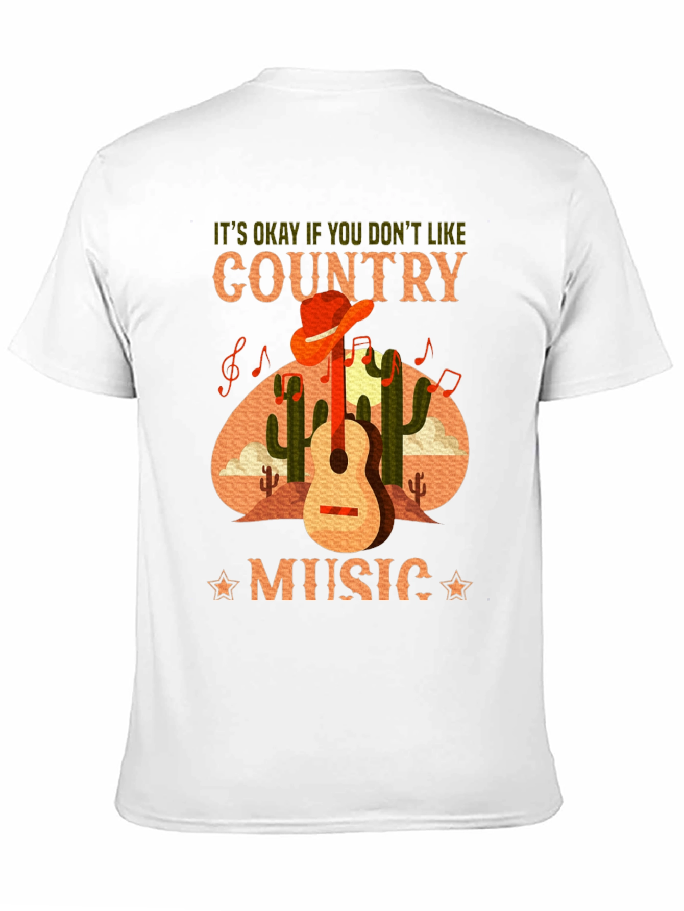 Country Music T-Shirt Guitar Cactus Tee