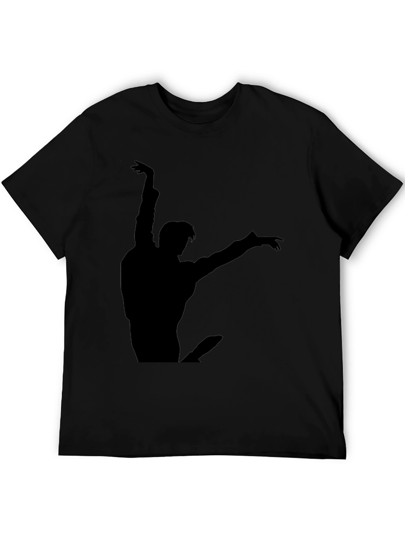 Ballet Dancer Graphic Tee - Black Cotton Casual T-Shirt