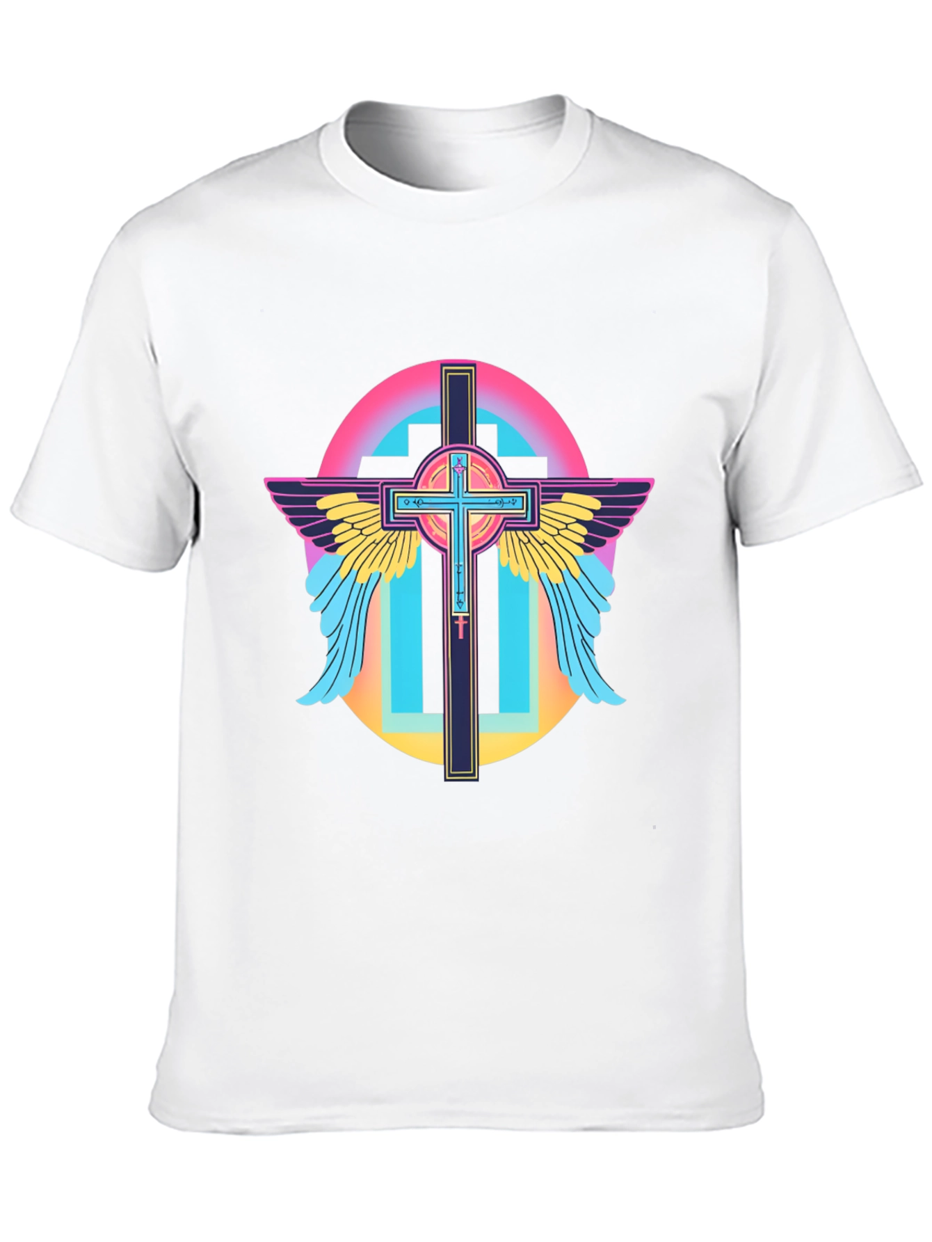 Retro Cross Wings Graphic T-Shirt