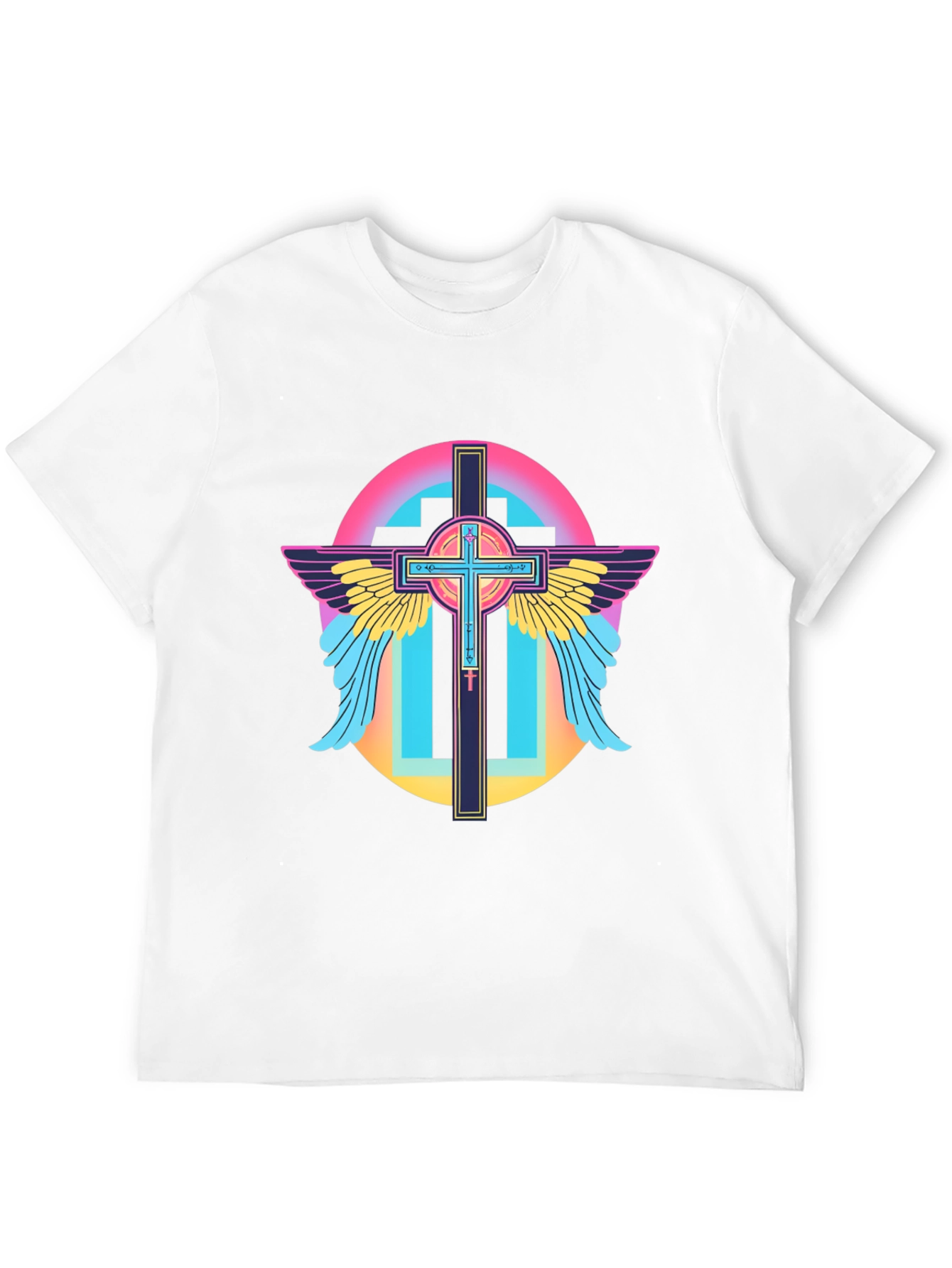 Retro Cross Wings Graphic T-Shirt