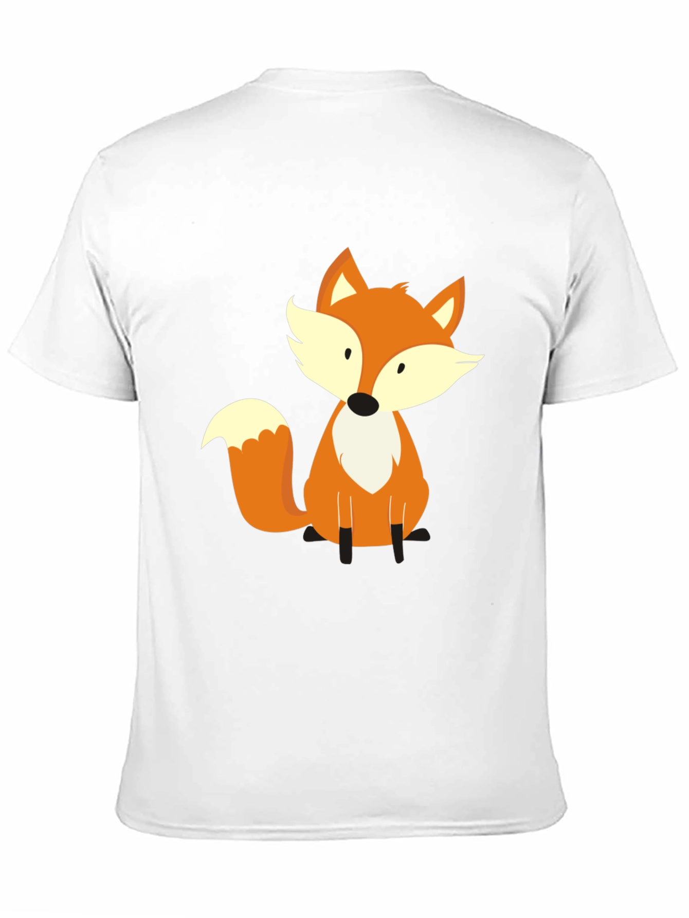 Cute Fox Graphic Tee - Soft Black T-Shirt