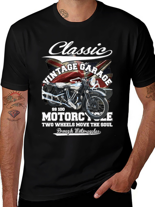 Classic Vintage Garage Motorcycle Graphic Tee