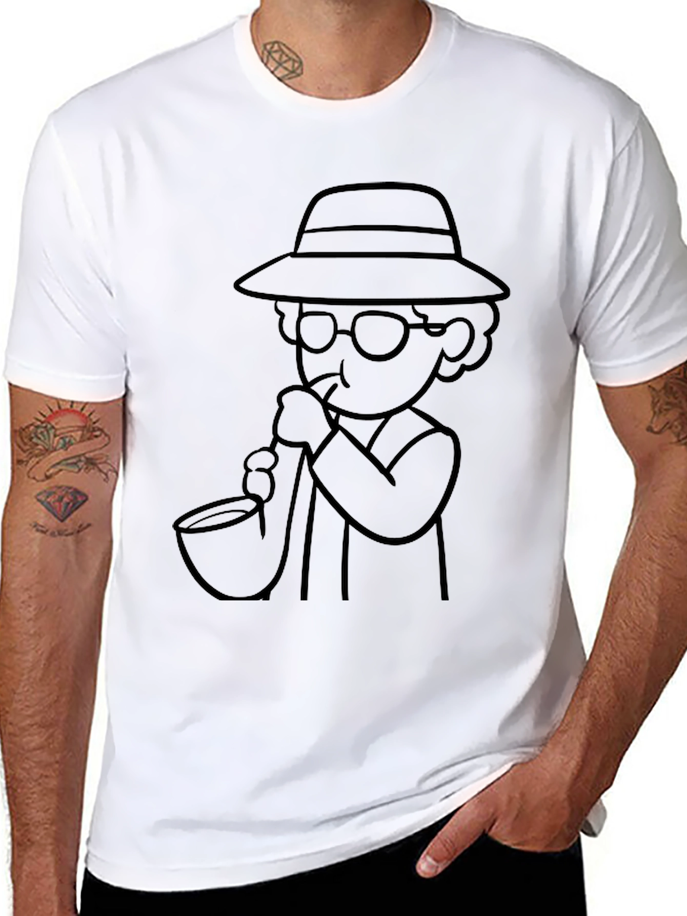 Retro Cartoon Smoker Graphic Tee