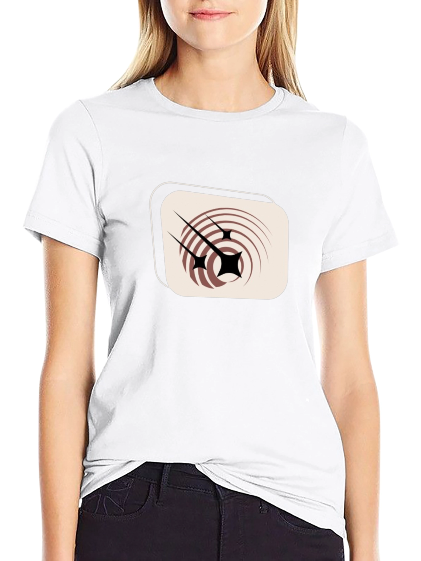 Retro Atomic Starburst Graphic Tee - Black