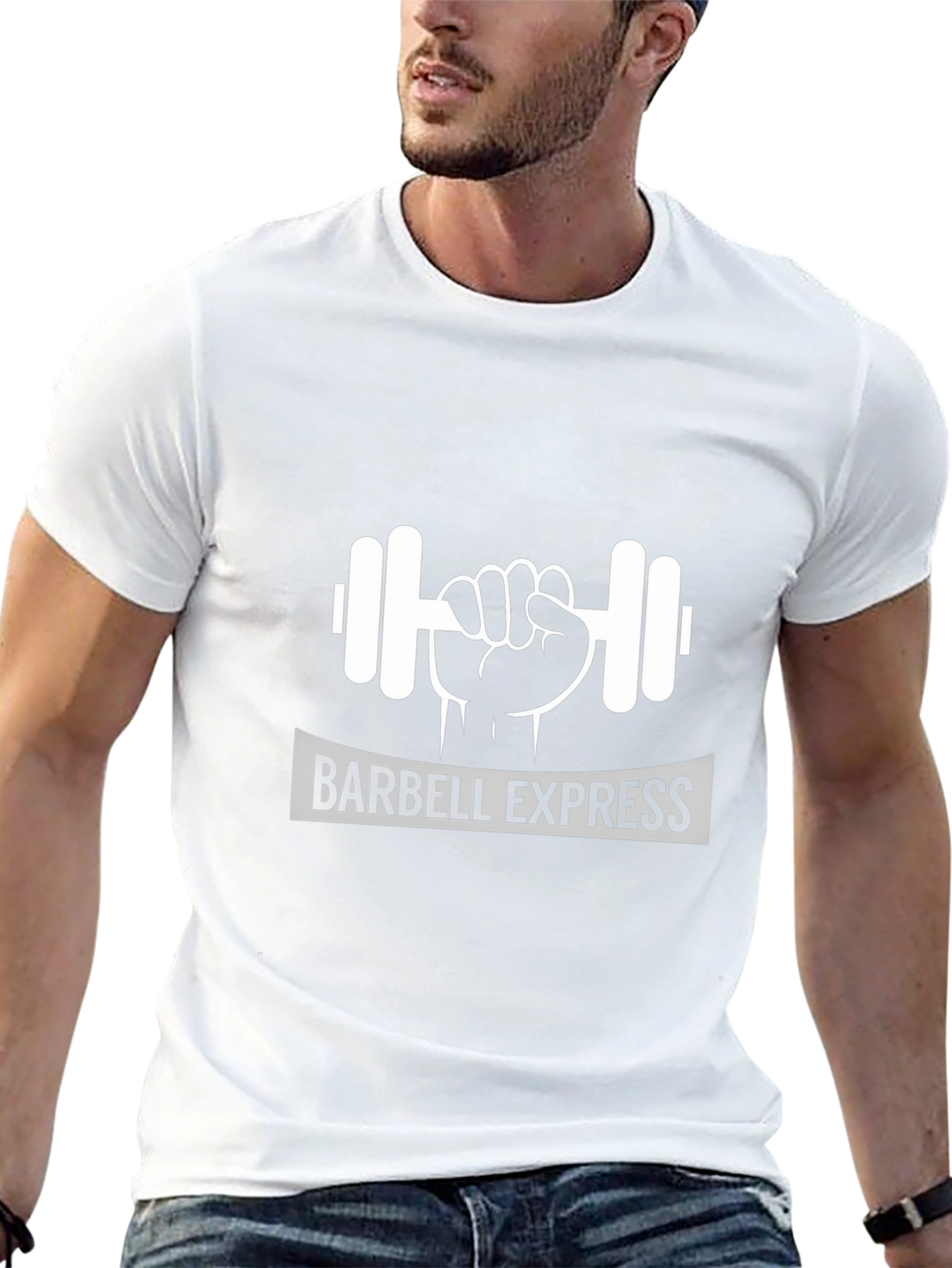 Barbell Express Black Graphic Tee