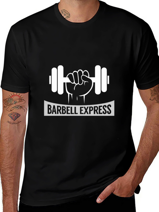 Barbell Express Black Graphic Tee